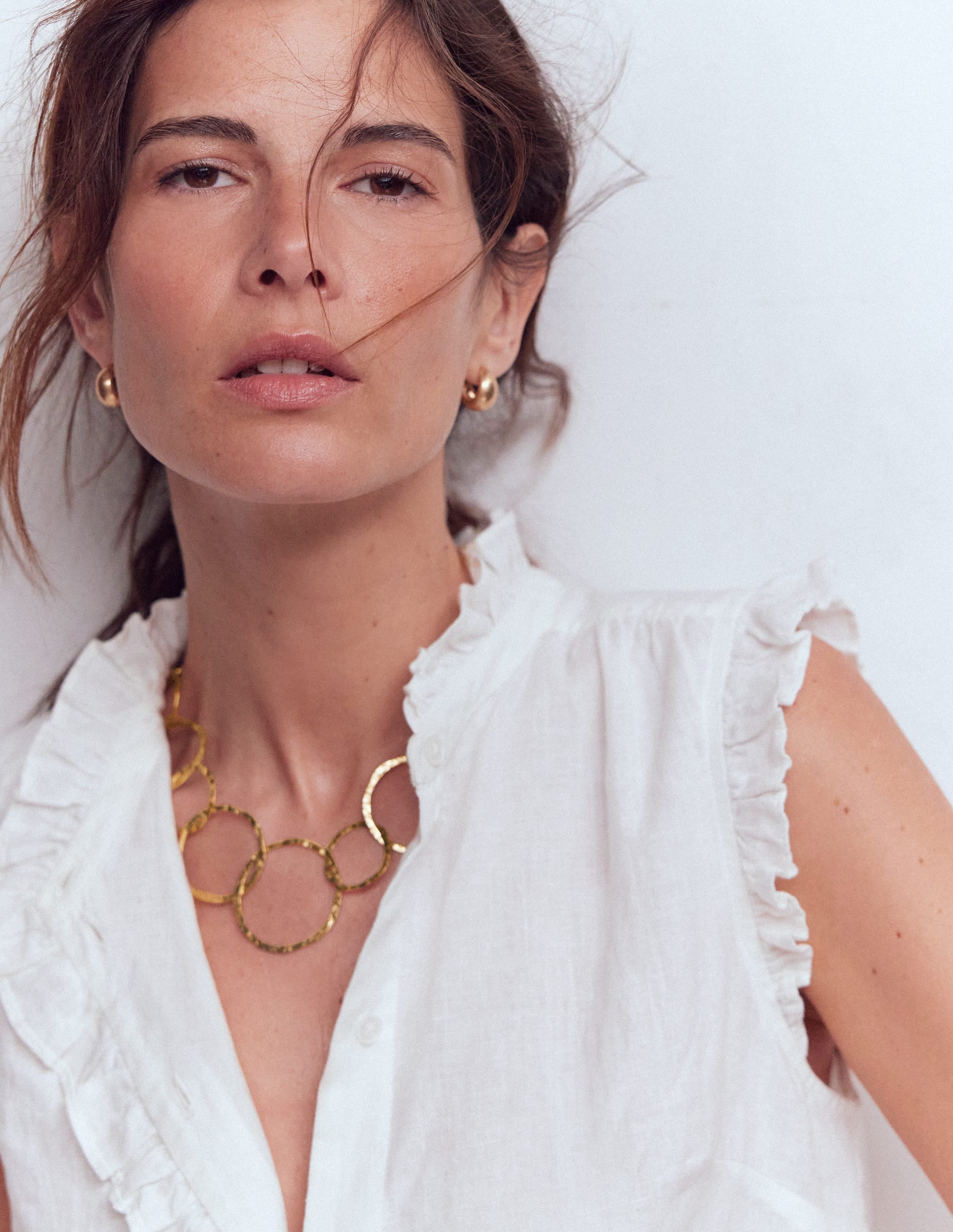 Statement Circle Necklace-Gold Colour - Image 2