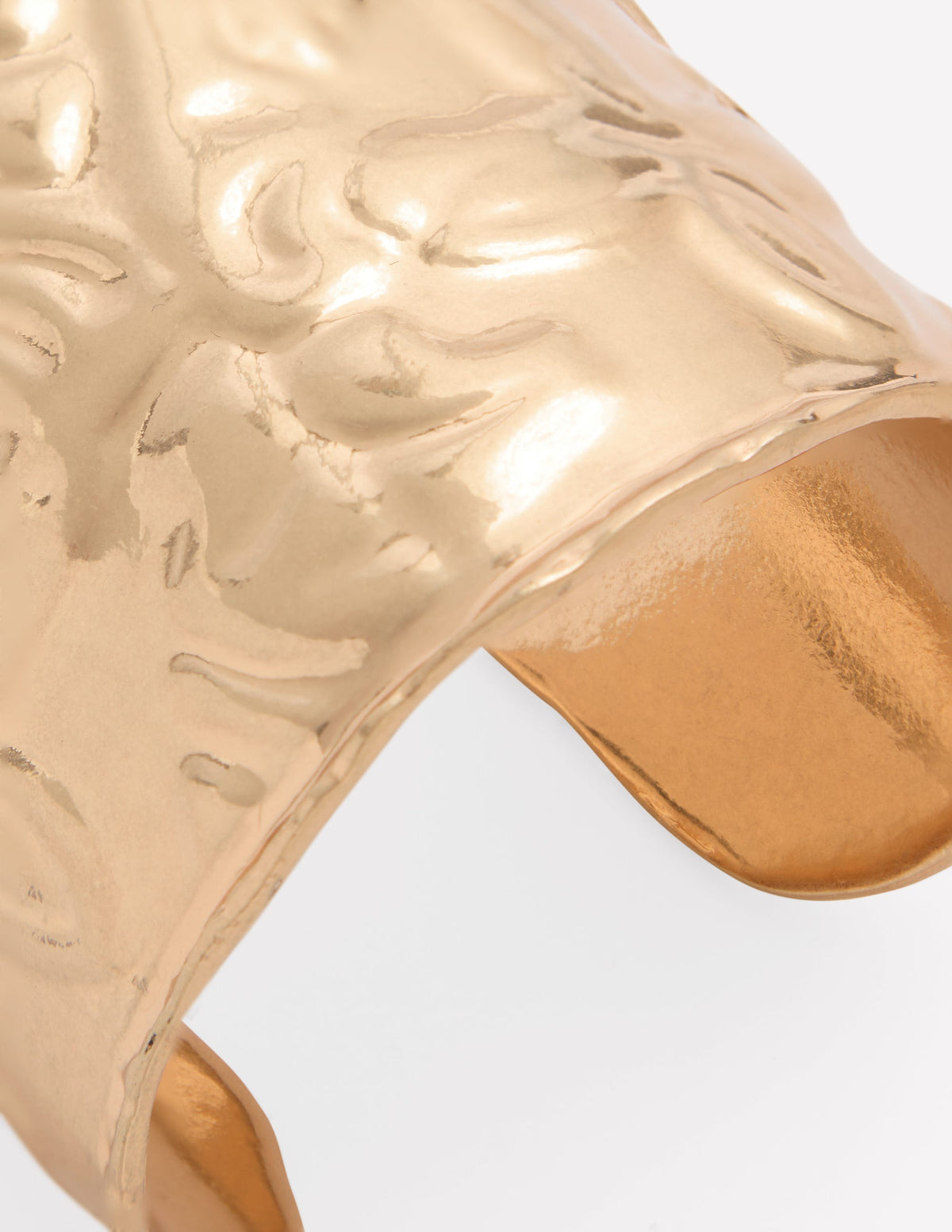 Heart Stamp Cuff Bracelet-Gold Colour - Image 3