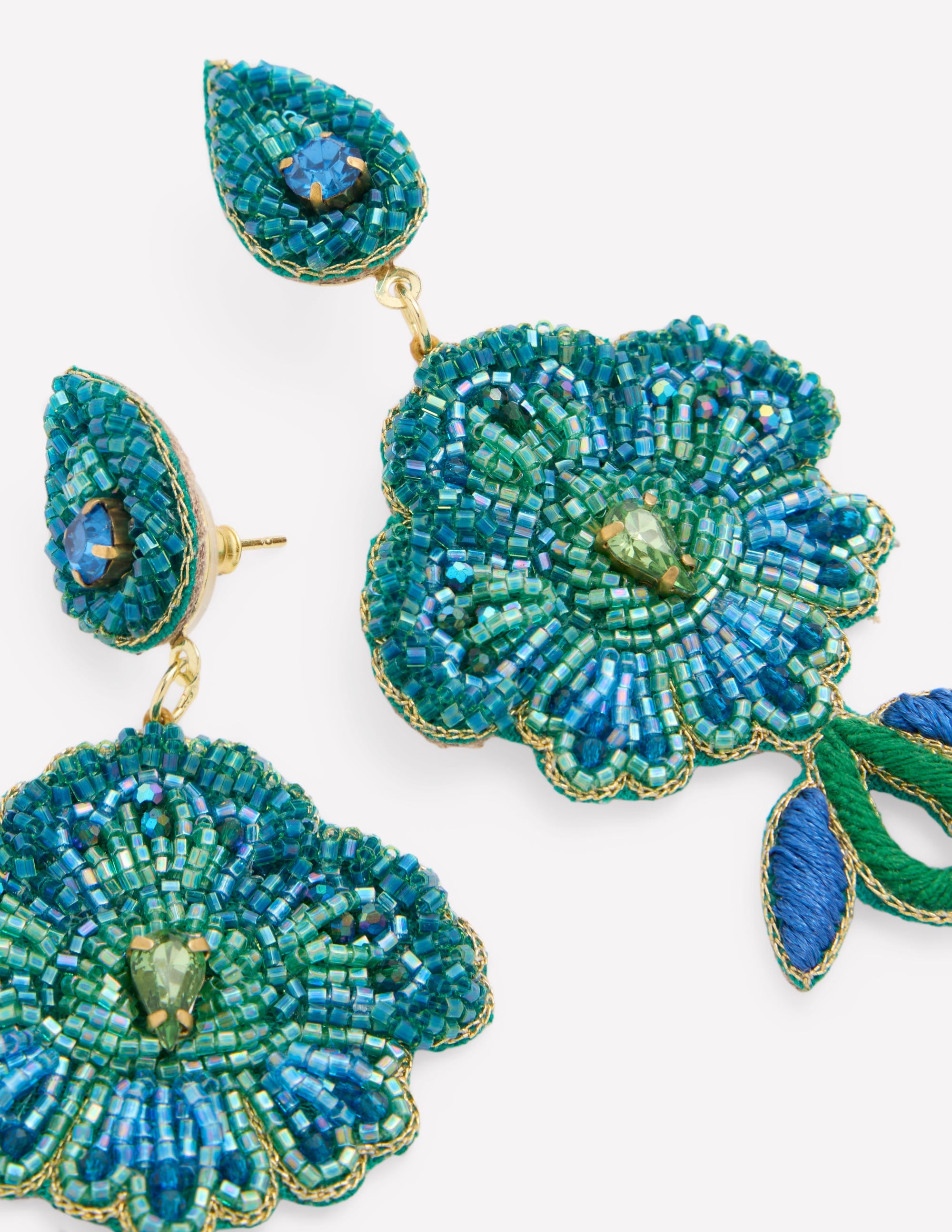Flower Occassion Earring-Blue - Image 4