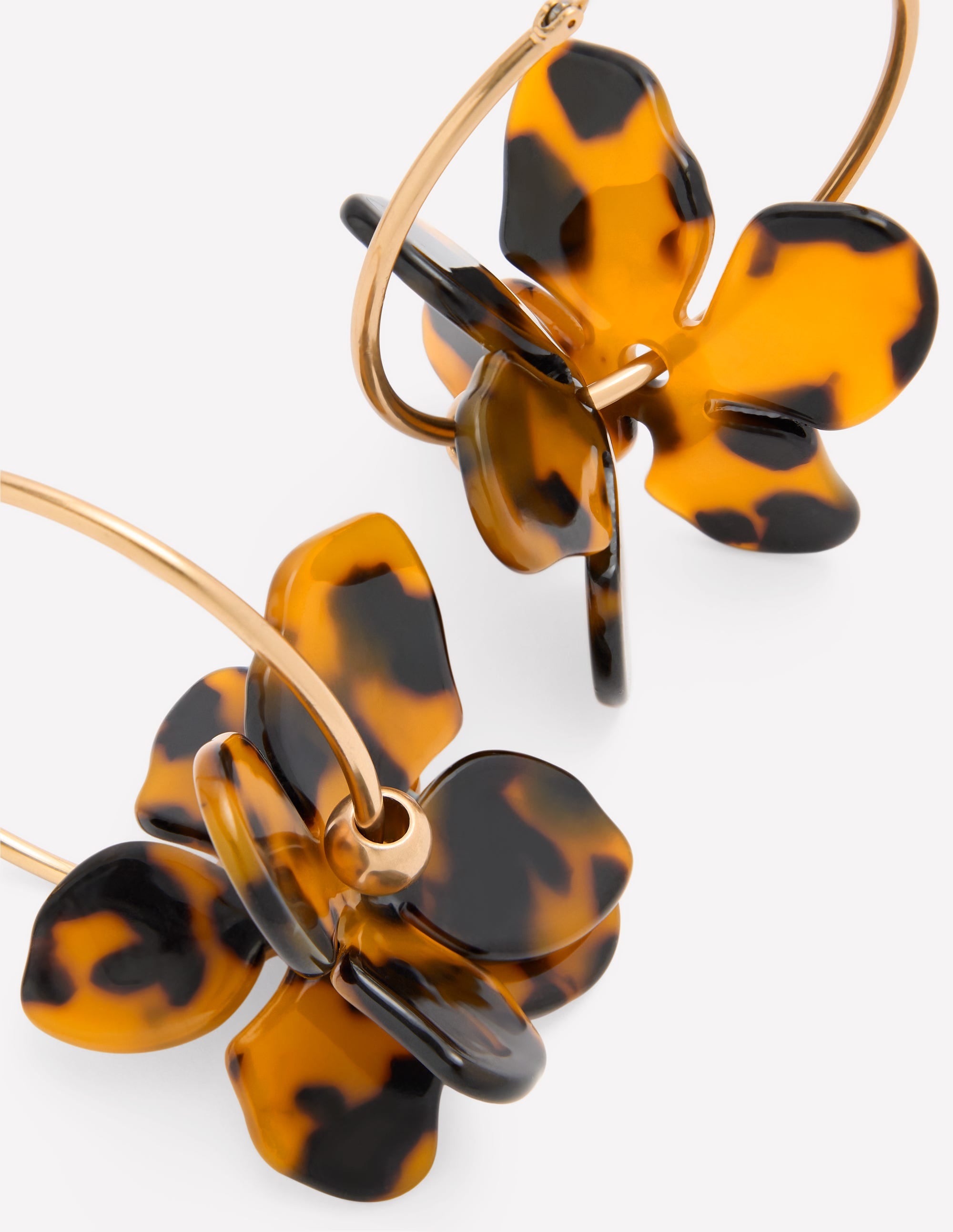 Resin Flower Hoops-Brown Tort - Image 4