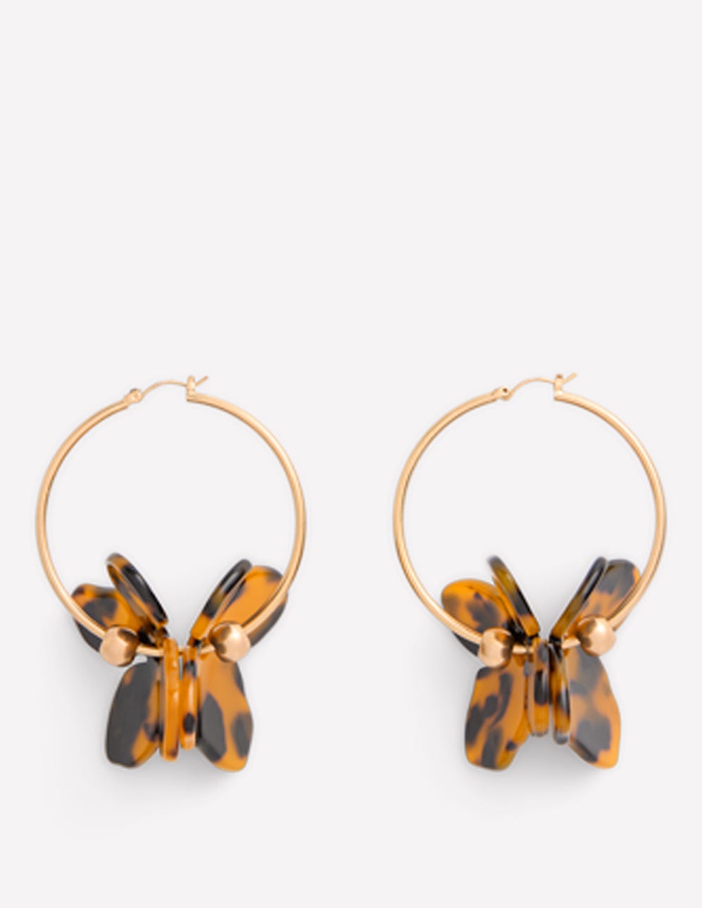 Resin Flower Hoops-Brown Tort - Image 1