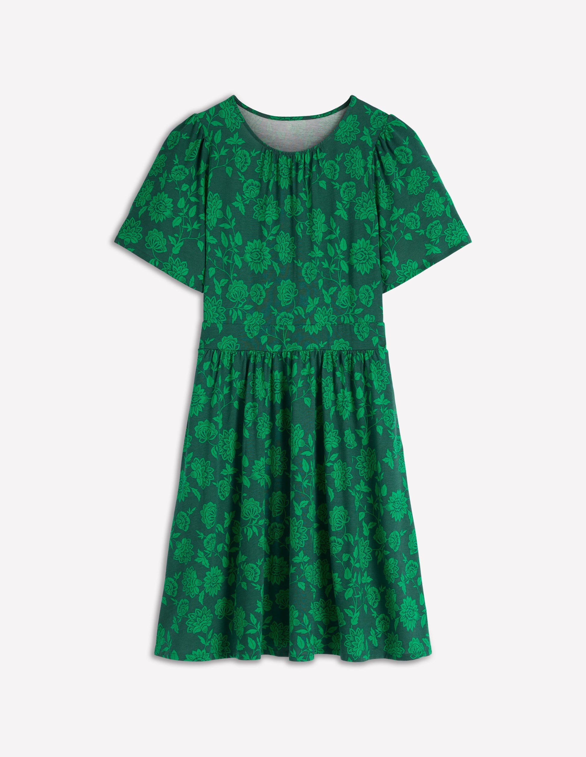 Boden Women's Louisa Short Jersey Dress in Green