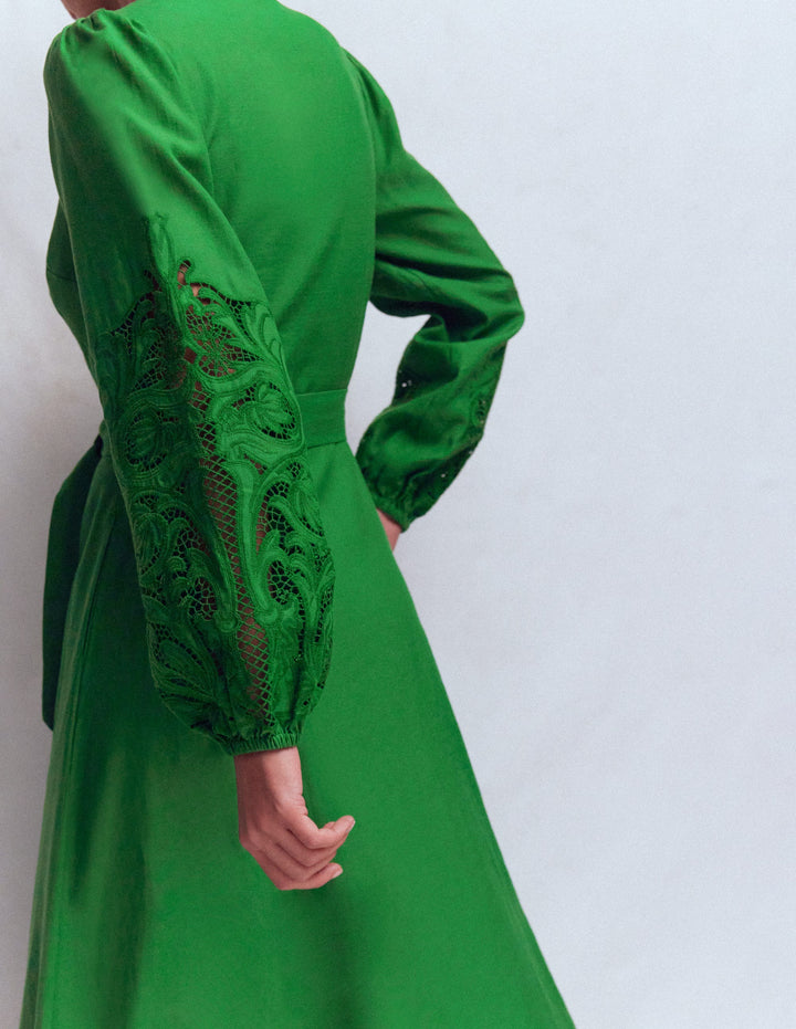 Women's Long Sleeve Green Dresses | Boden USA Women's Long Sleeve Green Dresses | Boden USA
