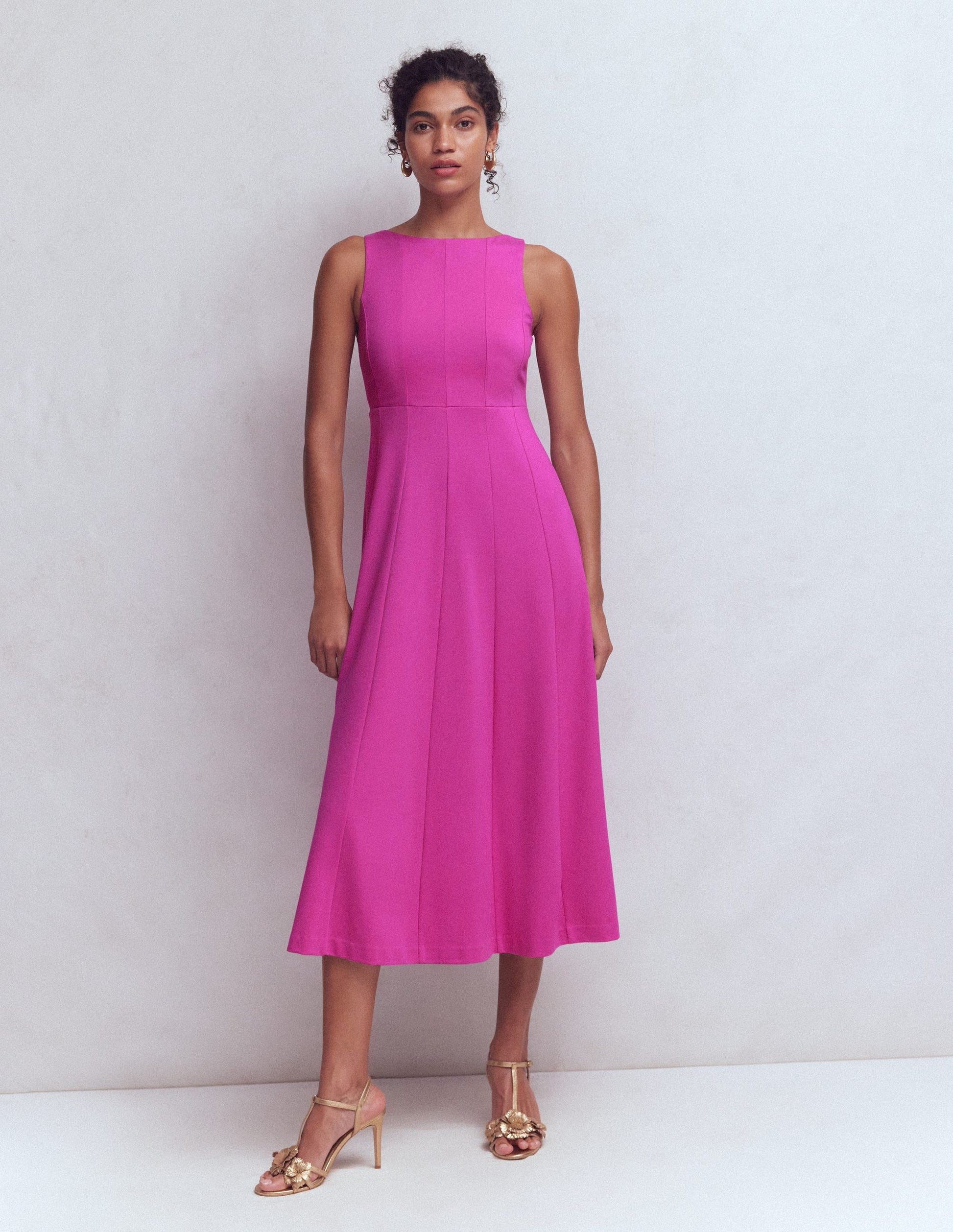 Boden Women's Sleeveless Ponte Midi Dress in Purple | Size 2 Boden Women's Sleeveless Ponte Midi Dress in Purple | Size 2