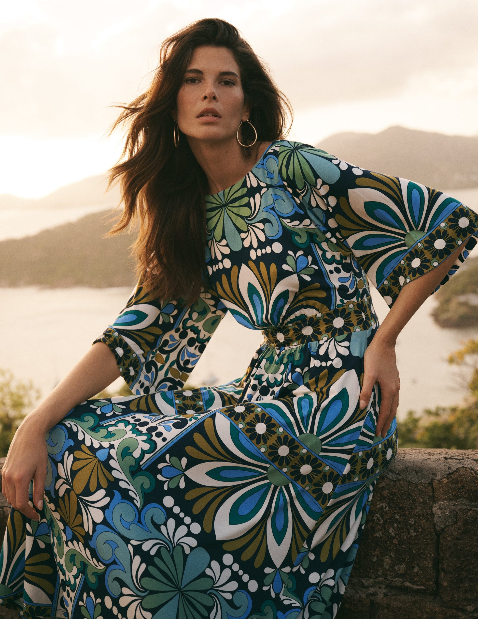 Imelda Kimono Jersey Dress-Navy, Bloom Tapestry | Boden USA Imelda Kimono Jersey Dress-Navy, Bloom Tapestry | Boden USA