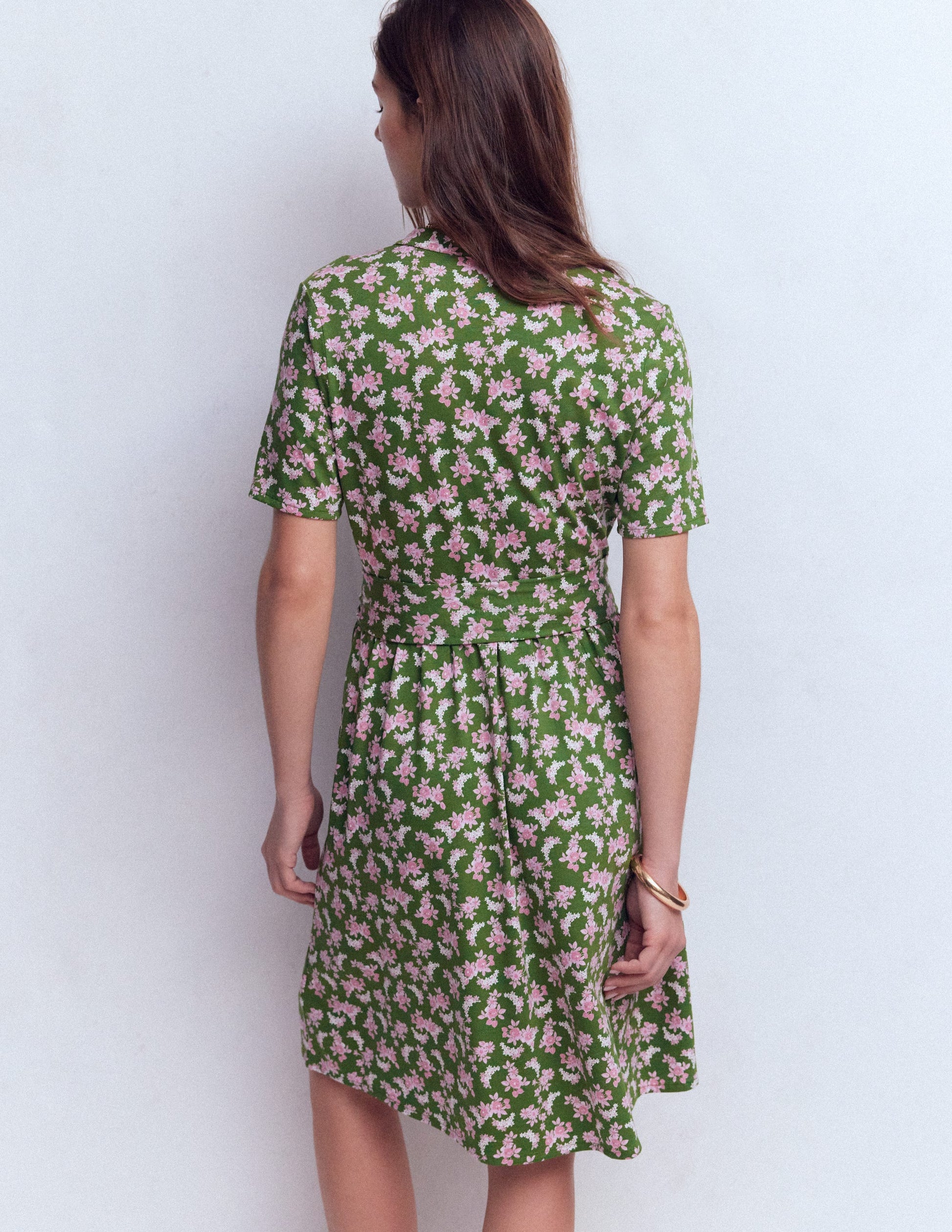 Boden Women's Daisy Flippy Jersey Dress in Green | Size 10 Boden Women's Daisy Flippy Jersey Dress in Green | Size 10