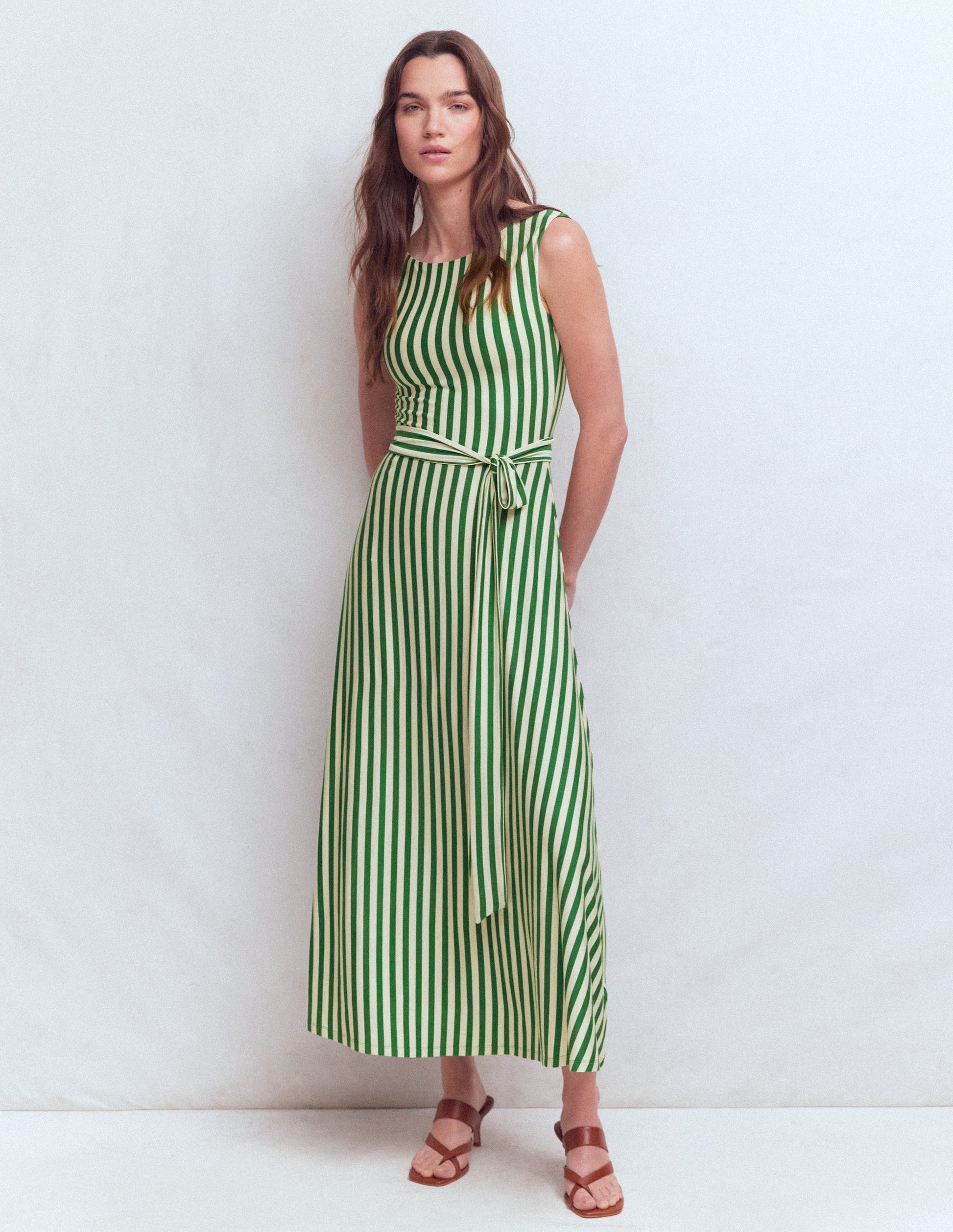 Boden Women's Tamsin Jersey Midi Dress in Green | Size 10 Boden Women's Tamsin Jersey Midi Dress in Green | Size 10