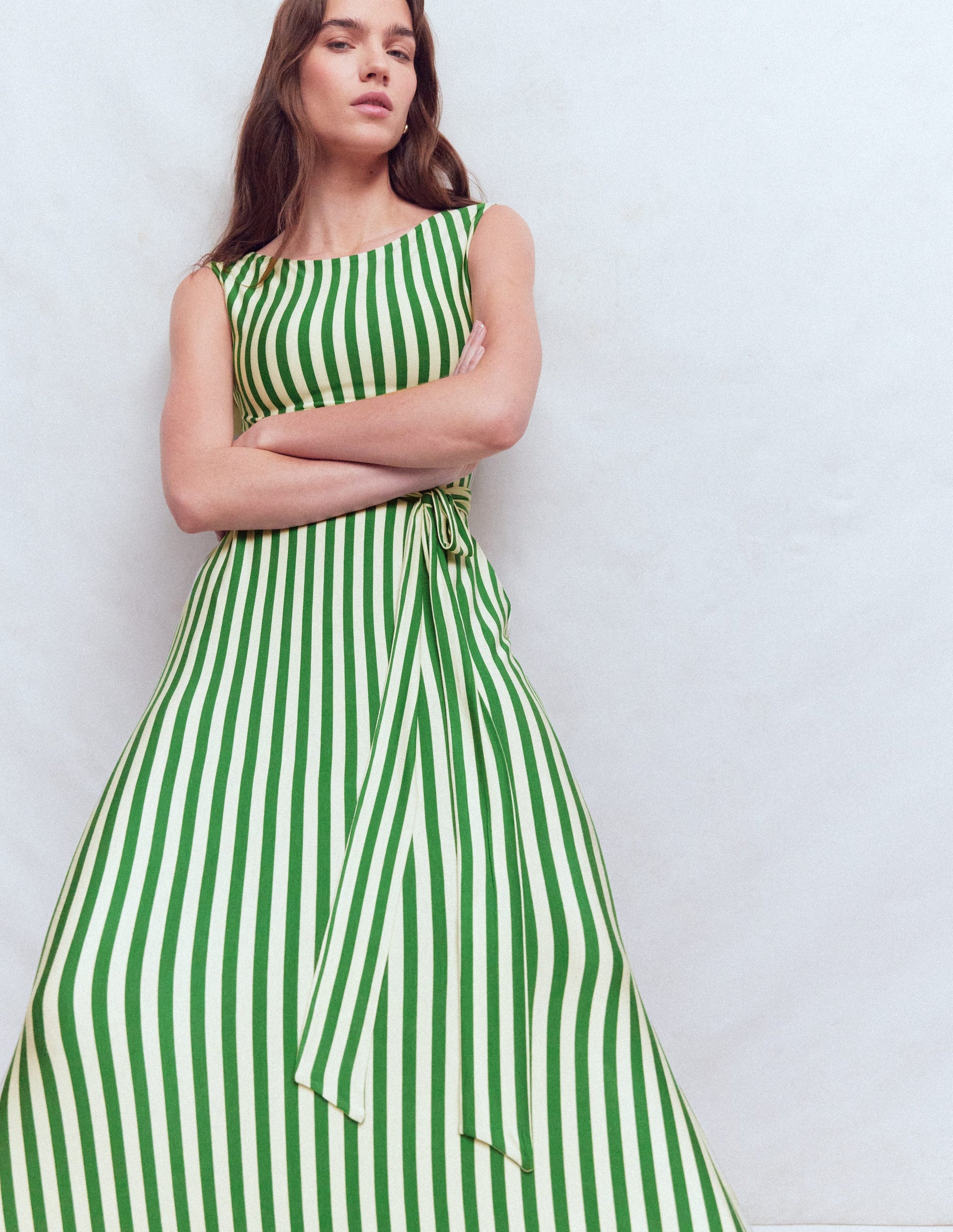 Boden Women's Tamsin Jersey Midi Dress in Green | Size 10 Boden Women's Tamsin Jersey Midi Dress in Green | Size 10