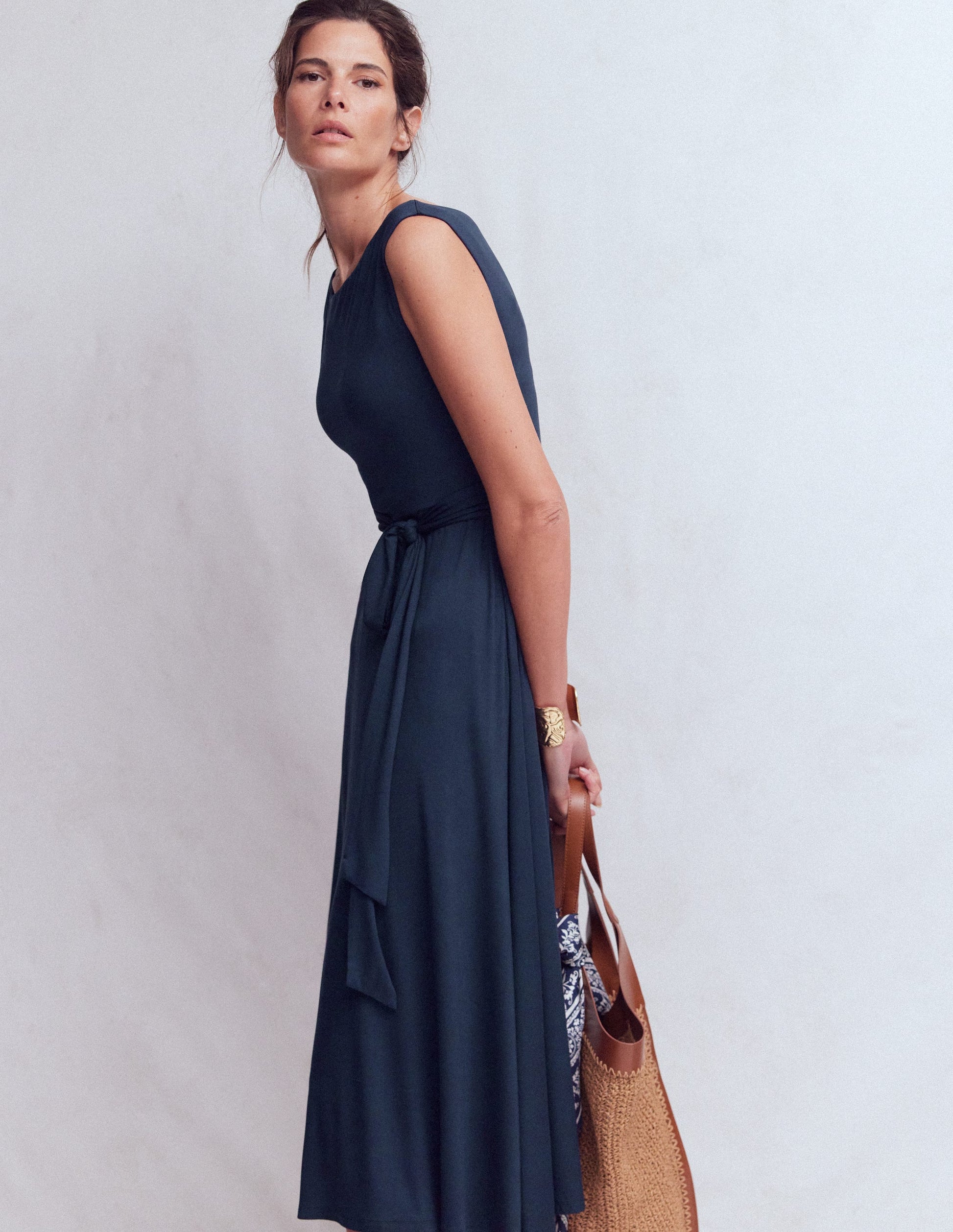 knee length black prom dresses BABARONI Black Prom Dress with Off the Shoulder Tiered Skirt and Slit