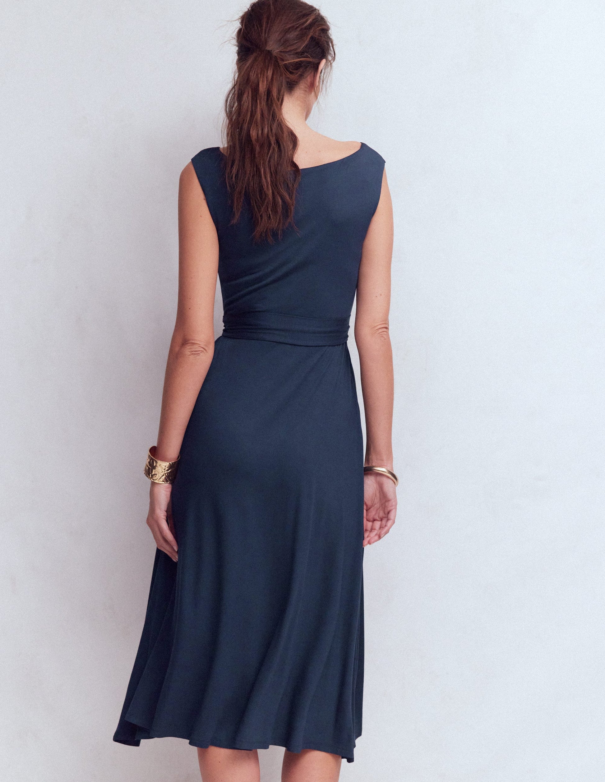 Boden Women's Tamsin Jersey Midi Dress in Blue | Size 8 Boden Women's Tamsin Jersey Midi Dress in Blue | Size 8