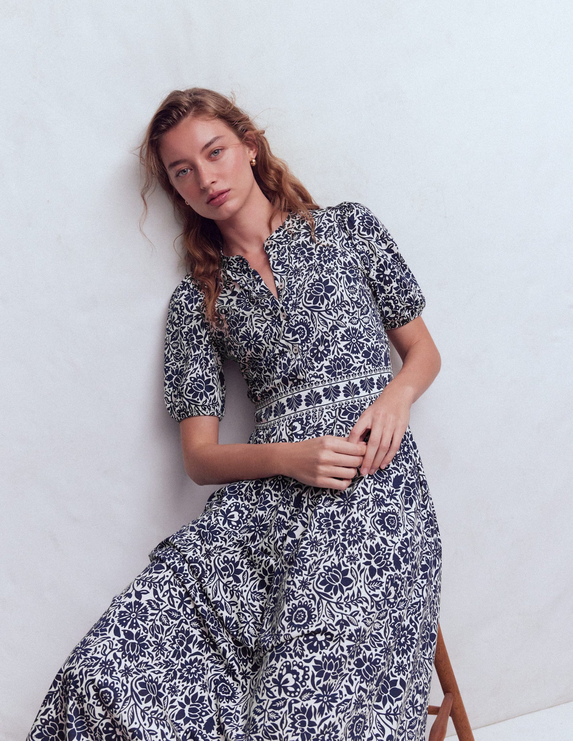 boden amber denim midi dress Boden Amber Denim Midi Dresslight Vintage Denim Women In Light Vintage Denim