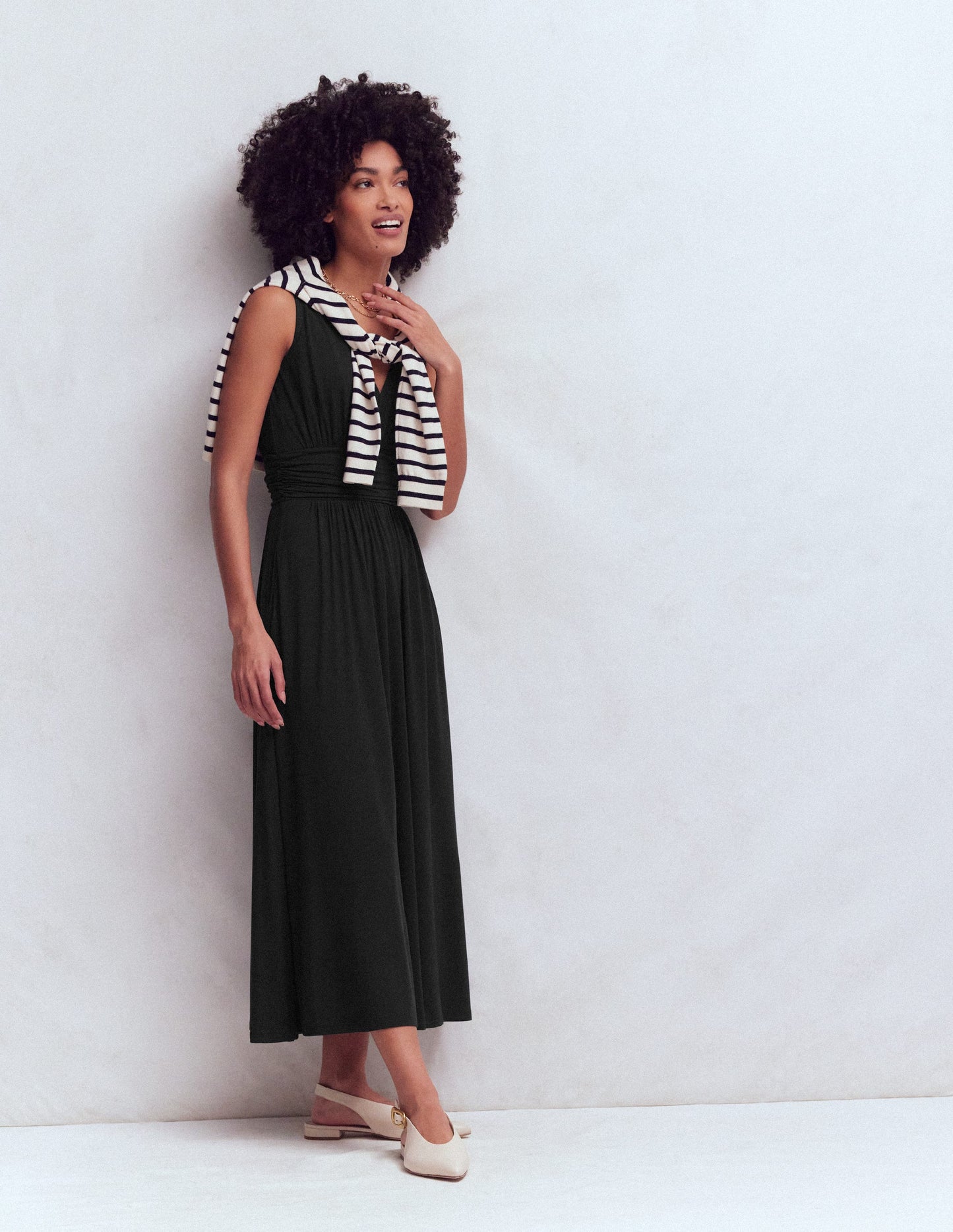 Elodie Jersey Maxi Dress-Black