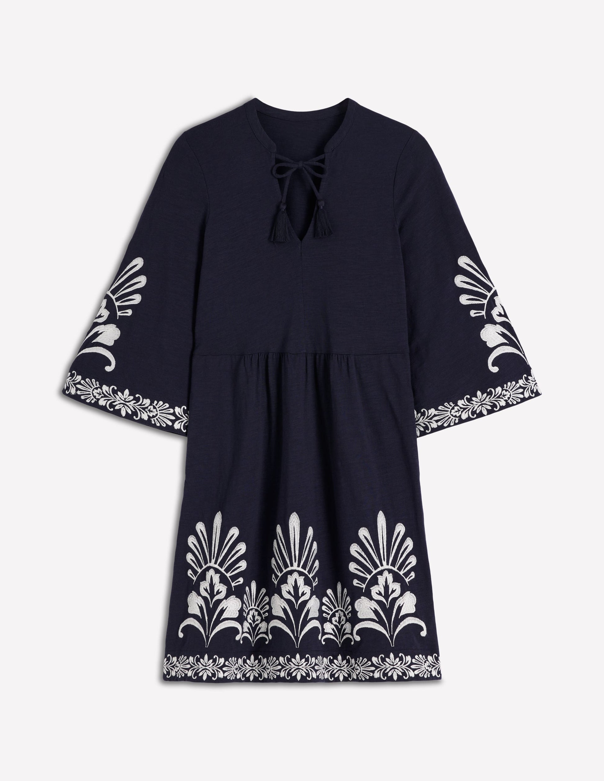 Boden Women's Short Kaftan Jersey Dress in Blue | Size 0 Boden Women's Short Kaftan Jersey Dress in Blue | Size 0