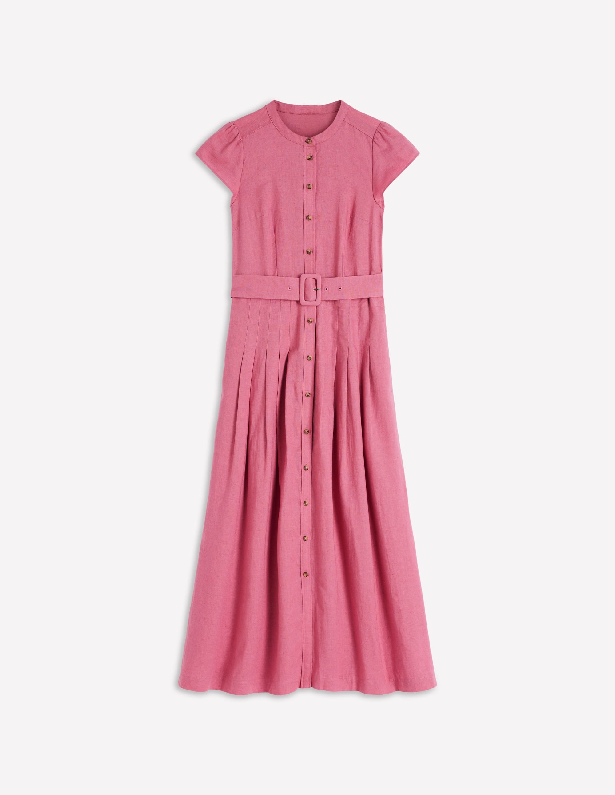 boden pink linen dress Boden Women's Annet Linen Blend Midi Dress in Pink