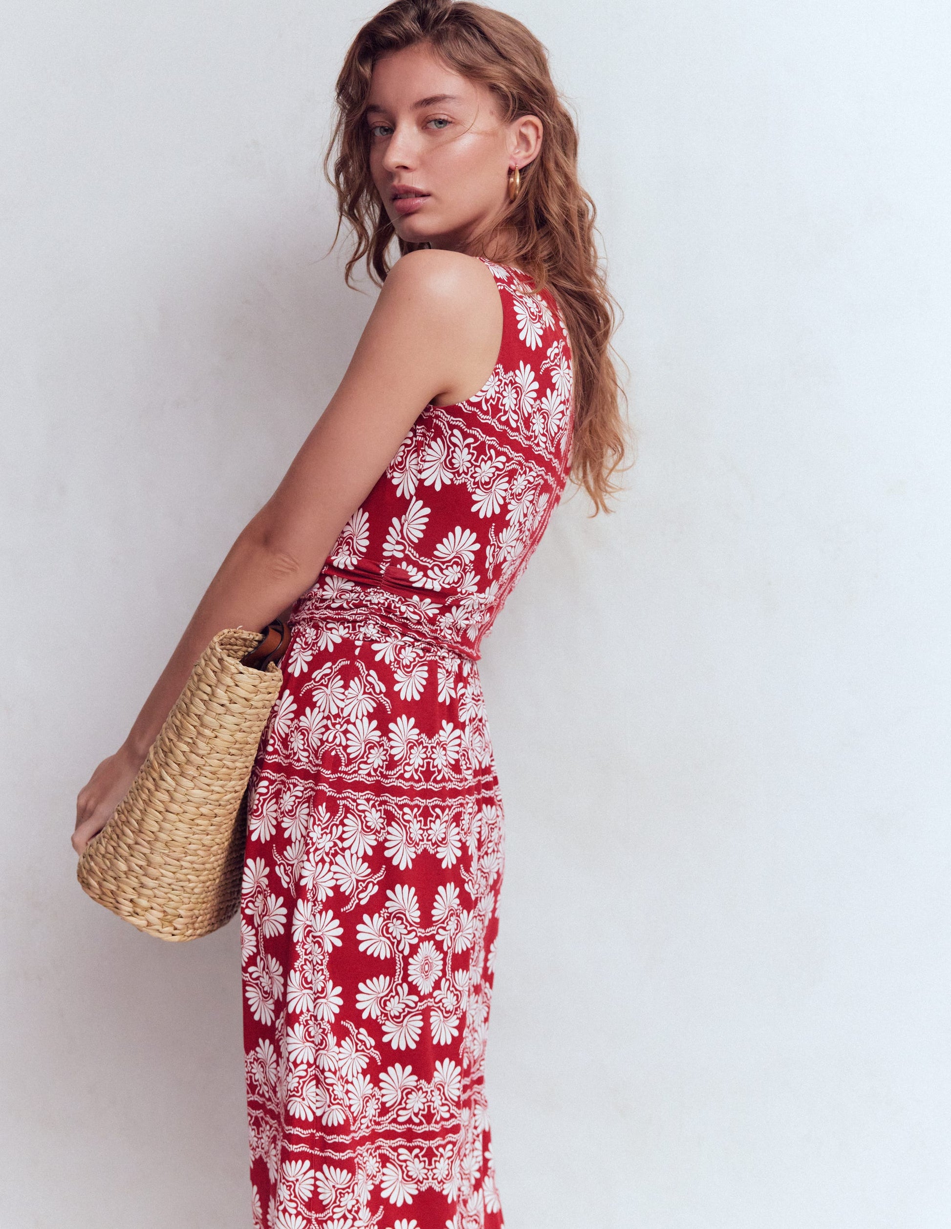 Antonia Jersey Maxi Dress-Rich Chestnut, Botanical Charm-5