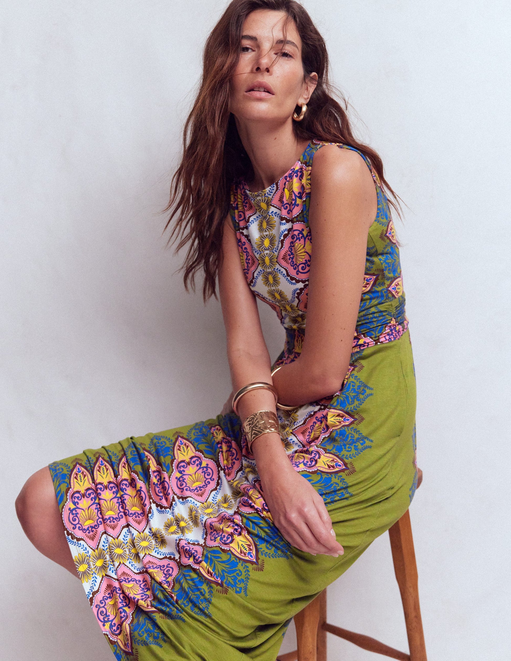 Antonia Jersey Maxi Dress-Multi, Ornamental Garden-4