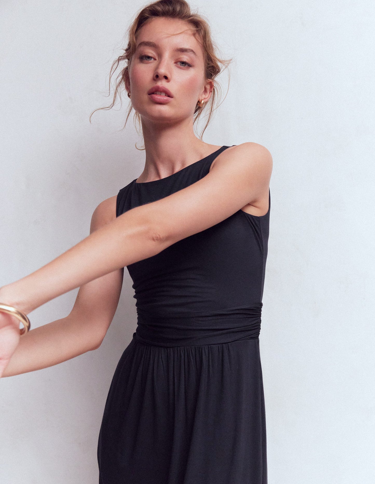 Antonia Jersey Maxi Dress-Navy