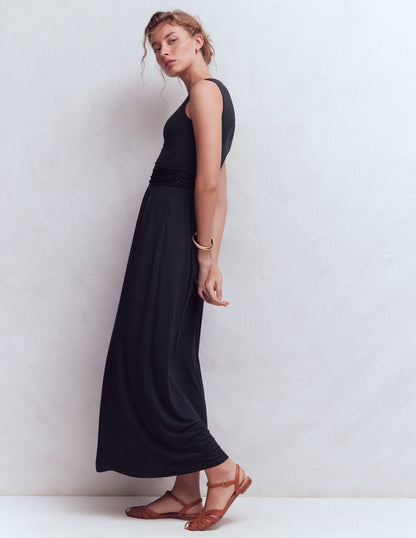 Antonia Jersey Maxi Dress-Navy-4