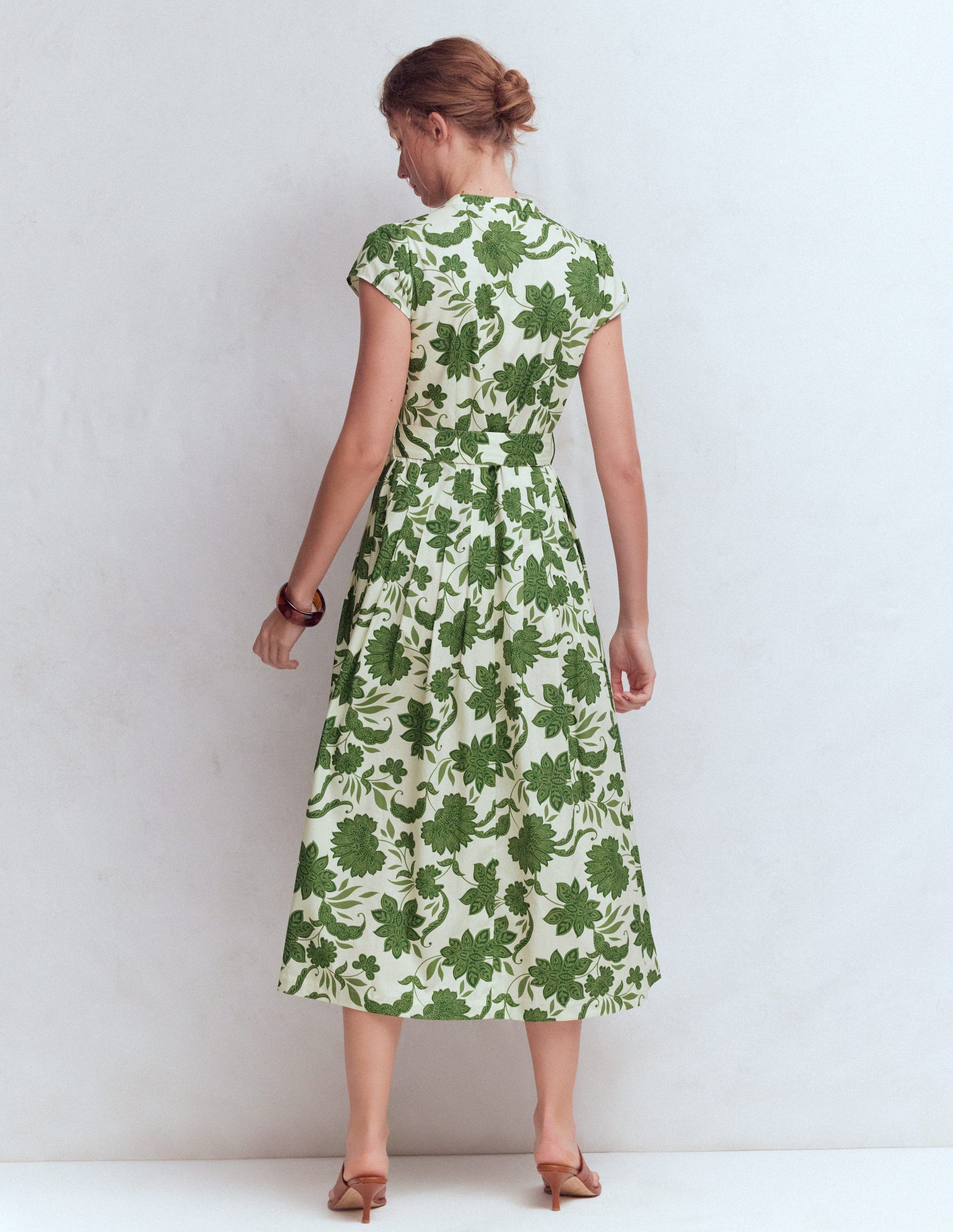Arabella Cotton Maxi Dress-Green Elegant Blossom | Boden USA Arabella Cotton Maxi Dress-Green Elegant Blossom | Boden USA