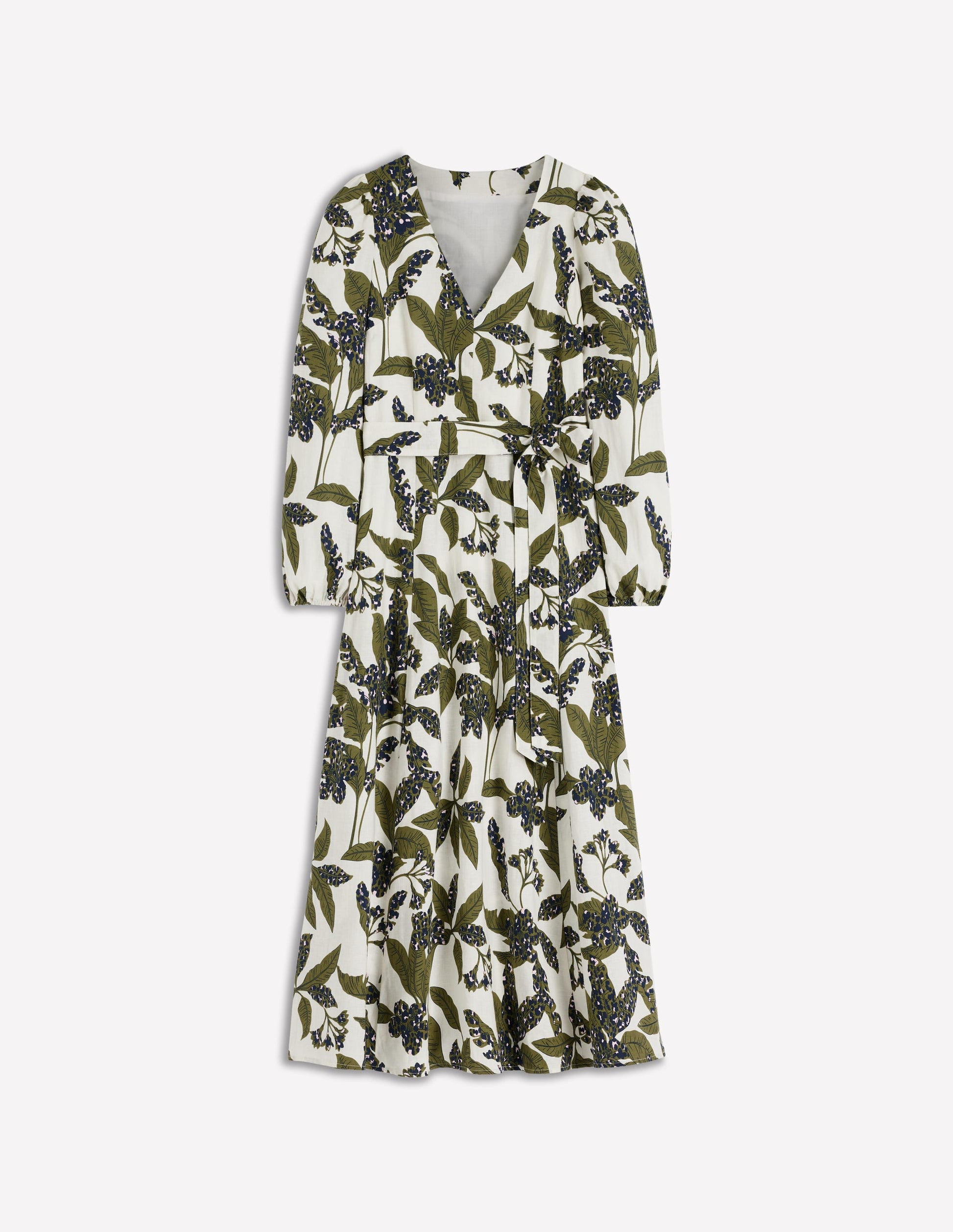 Boden Women's Florence Linen Blend Dress in Green | Size 6 Boden Women's Florence Linen Blend Dress in Green | Size 6