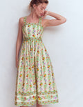 Square Neck Occasion Dress-Ivory, Blossom Trail