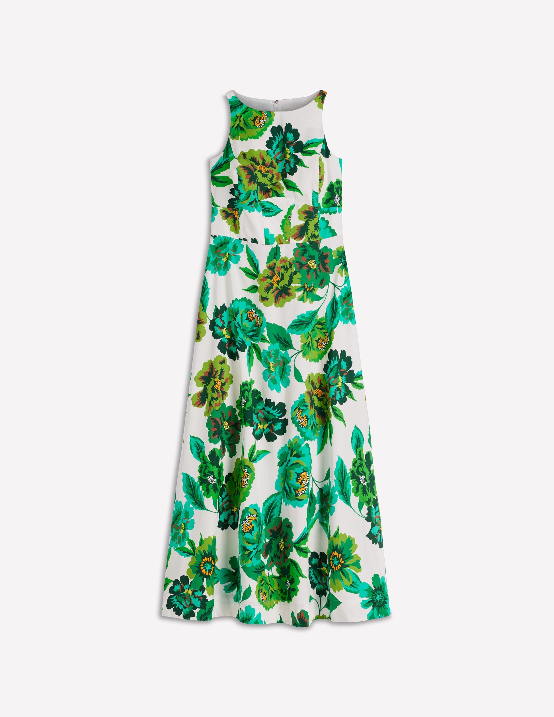 Silvia Boned Bodice Maxi Dress-Green Opulent Blossom-8