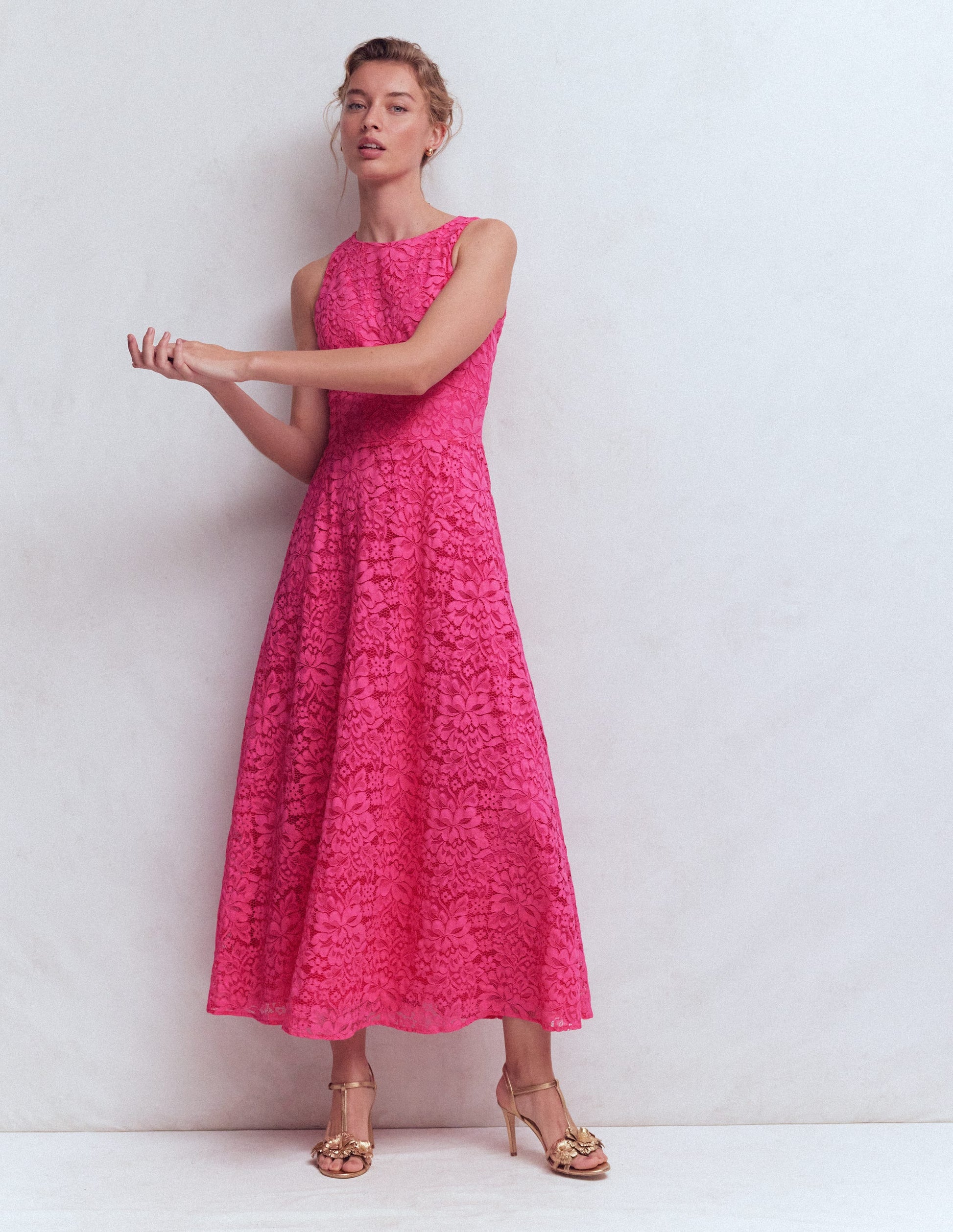 Boden Women's Silvia Boned Bodice Maxi Dress in Pink | Size 0 Boden Women's Silvia Boned Bodice Maxi Dress in Pink | Size 0
