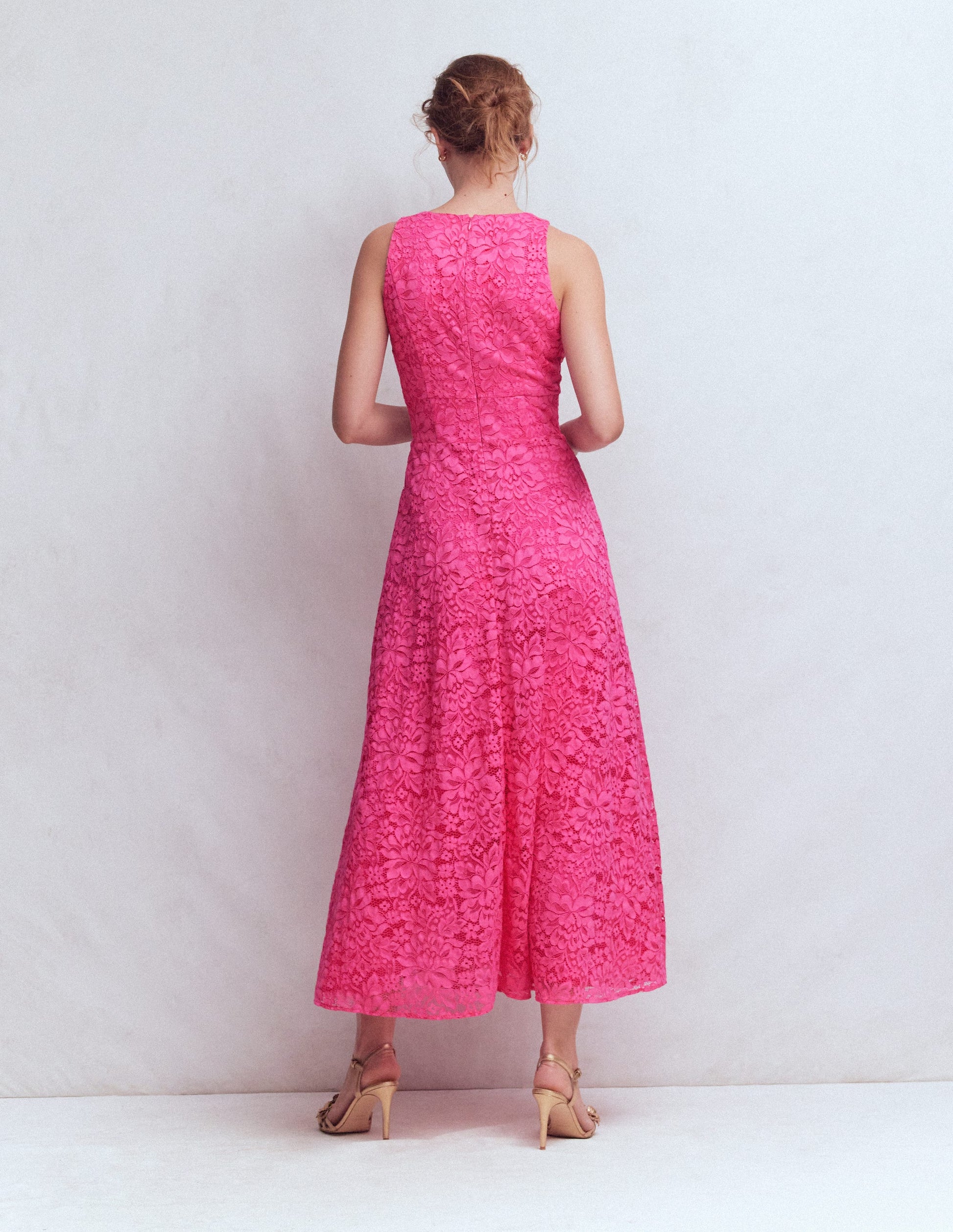 Silvia Boned Bodice Maxi Dress-Pink Punch Lace | Boden USA Silvia Boned Bodice Maxi Dress-Pink Punch Lace | Boden USA