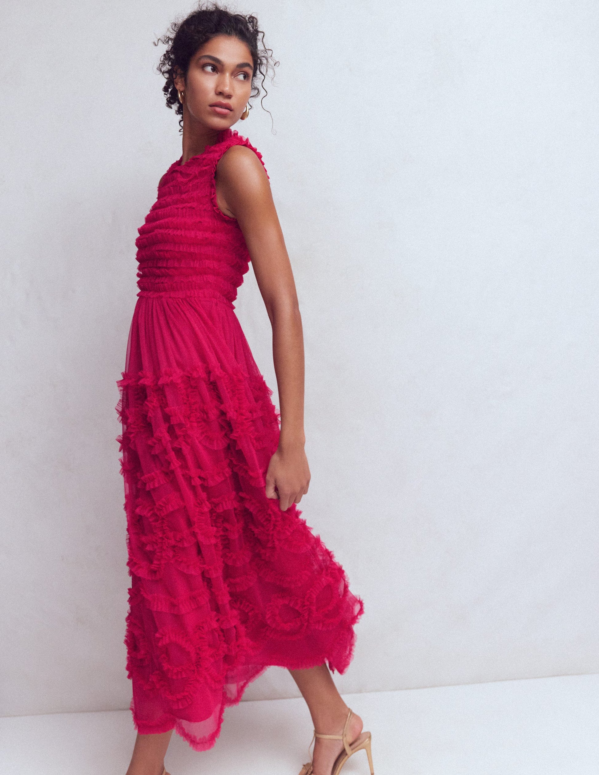 Boden Women's Tulle Bow Party Dress in Pink | Size 12 Boden Women's Tulle Bow Party Dress in Pink | Size 12