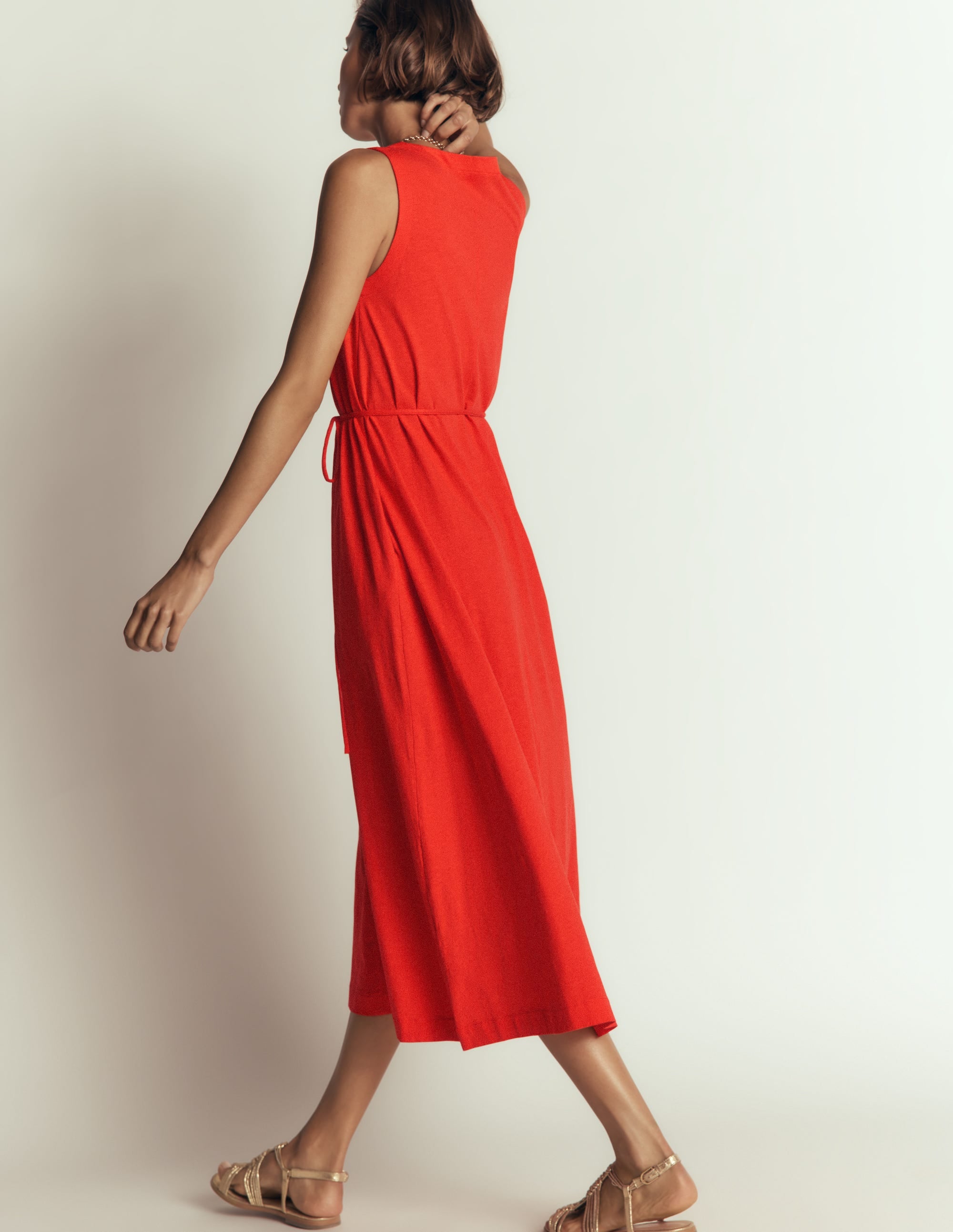 Mia V - neck Jersey Midi Dress - Firecracker Red | Boden USA