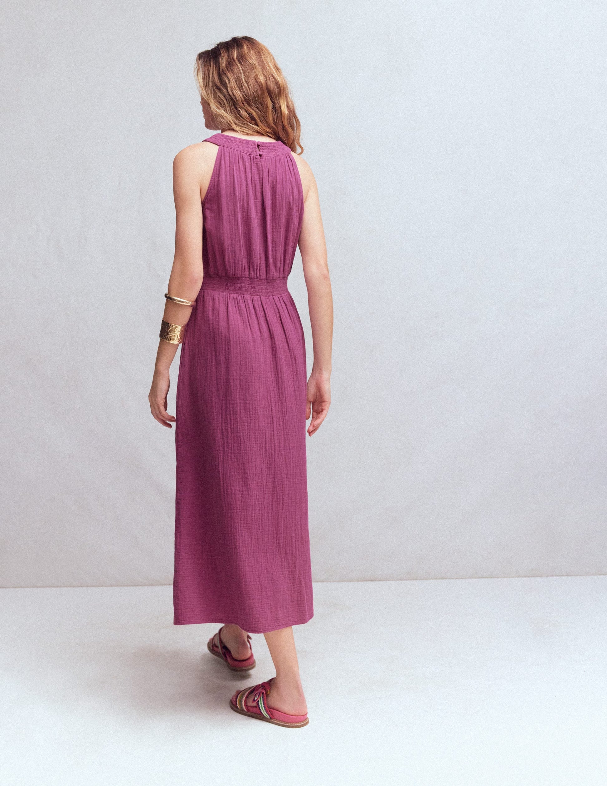 Boden Women's Daphne Double Cloth Dress in Purple Boden Women's Daphne Double Cloth Dress in Purple