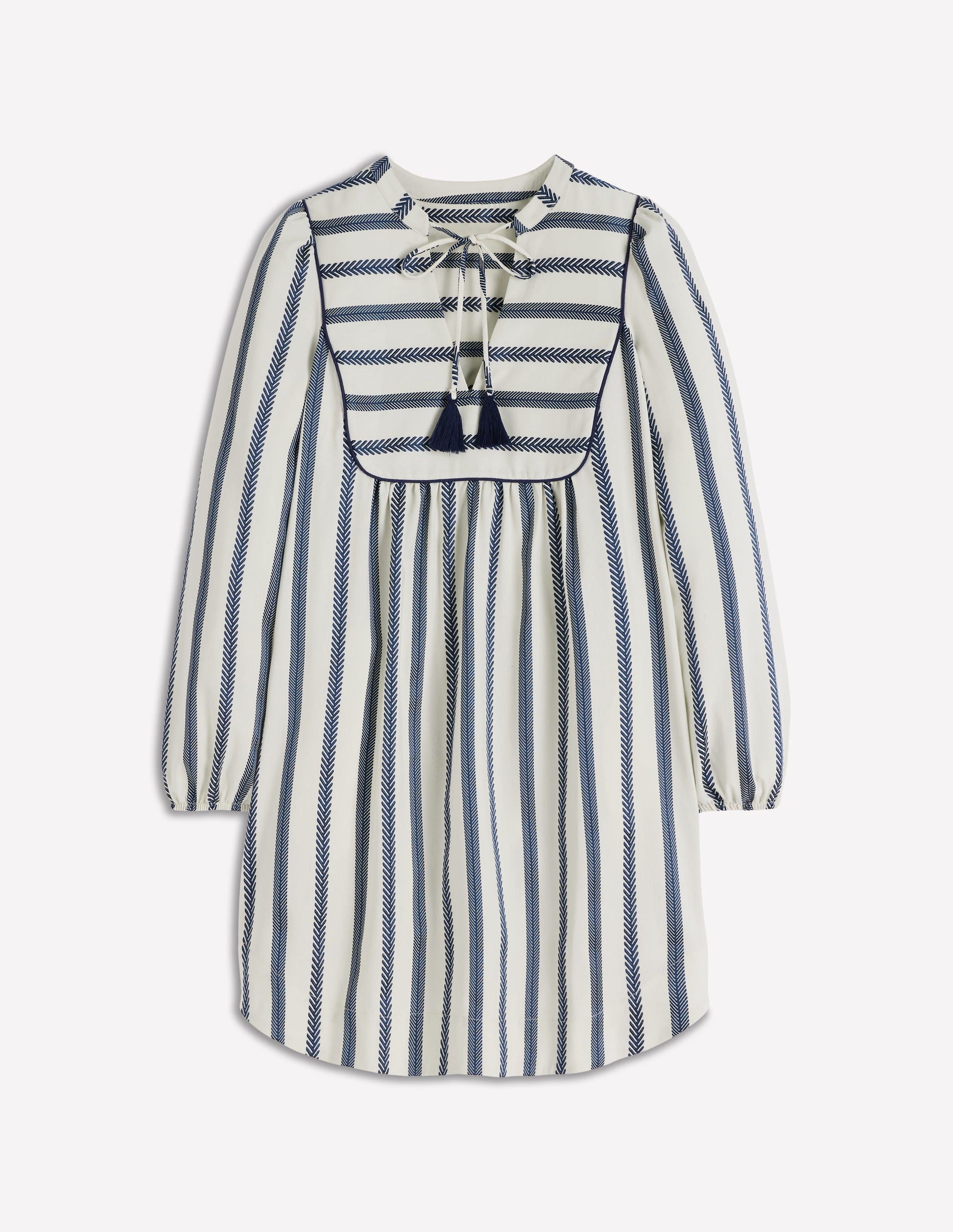 Boden Women's Pia Cotton Yoke Dress in Blue | Size 6