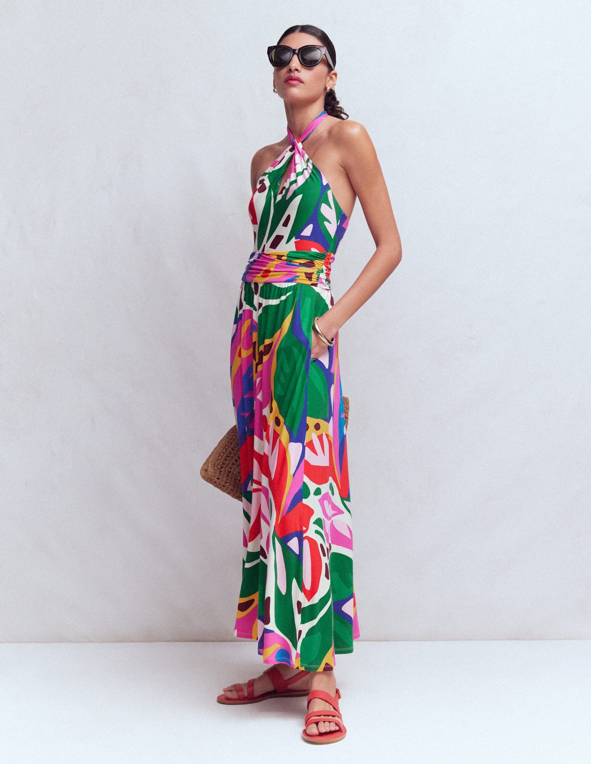 Boden Women's Sydney Twist Neck Jersey Dress | Size 8 Boden Women's Sydney Twist Neck Jersey Dress | Size 8