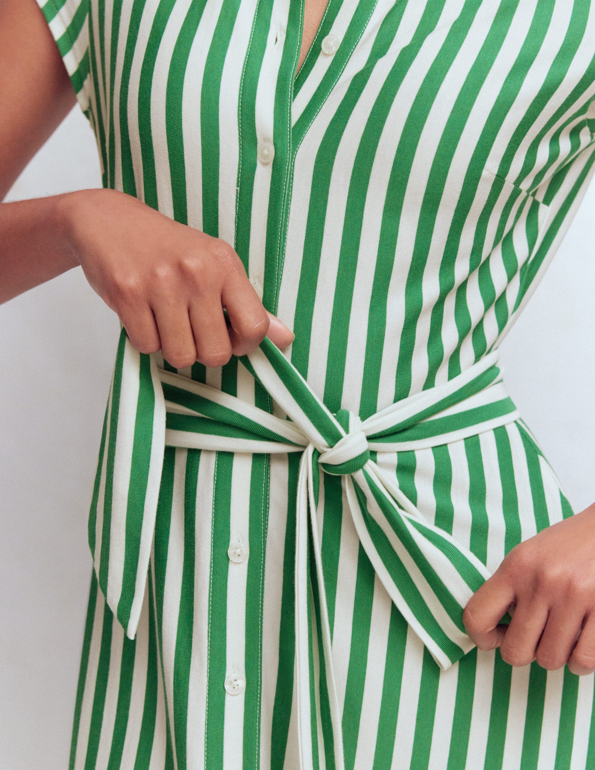 Boden Women's Marcia Jersey Shirt Dress in Green | Size 6 Boden Women's Marcia Jersey Shirt Dress in Green | Size 6