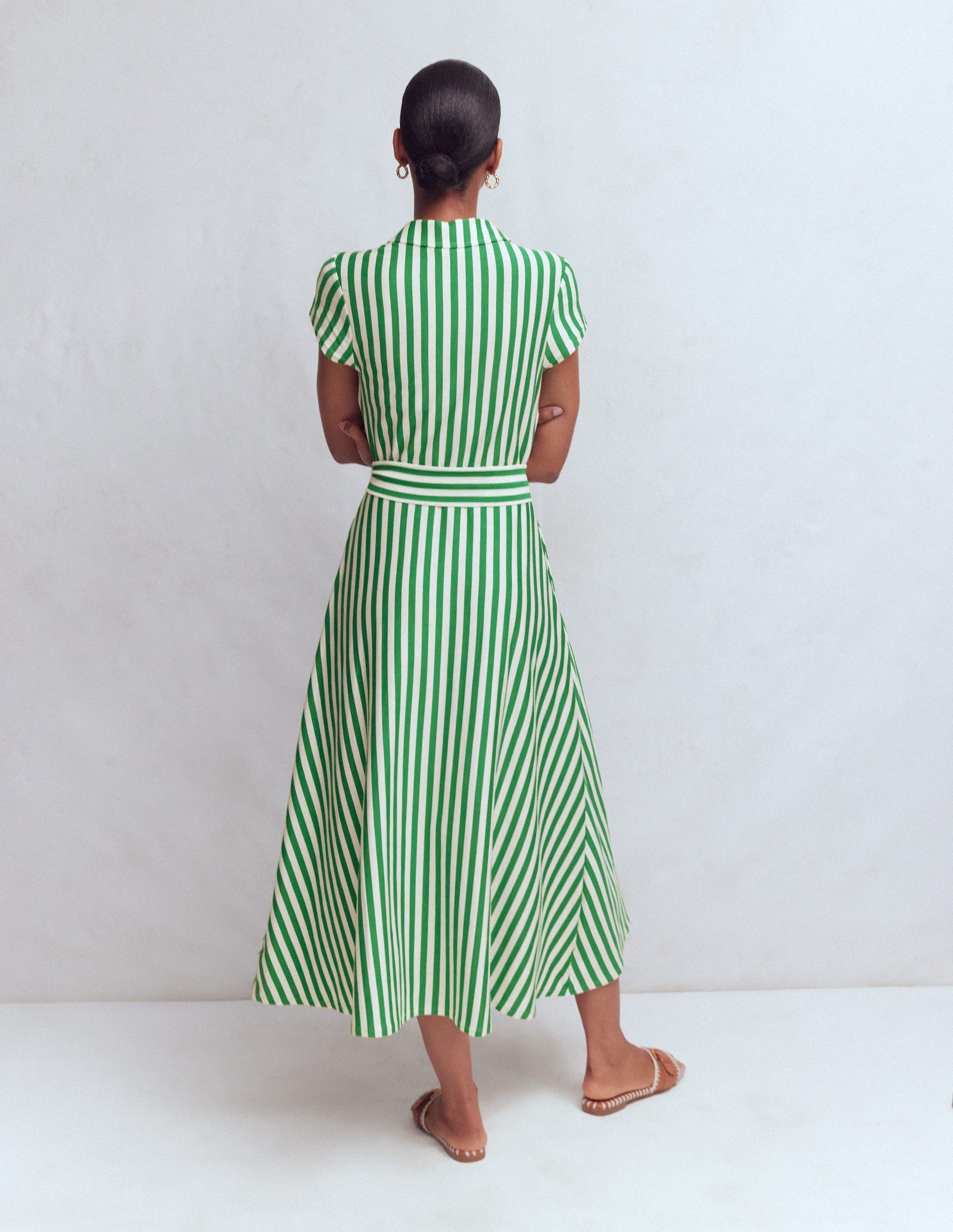 Boden Women's Marcia Jersey Shirt Dress in Green | Size 6 Boden Women's Marcia Jersey Shirt Dress in Green | Size 6