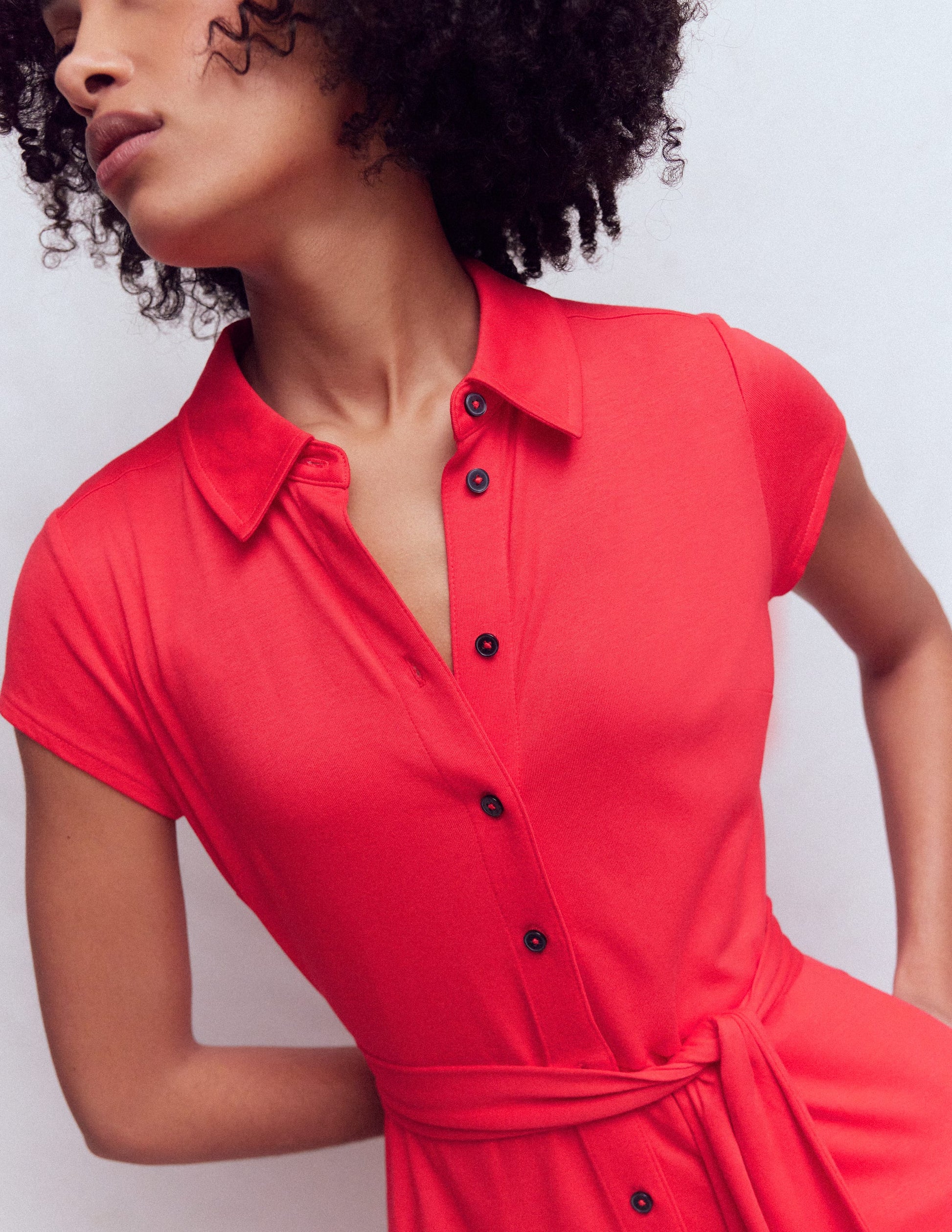 Marcia Jersey Shirt Dress-Poppy Red | Boden USA Marcia Jersey Shirt Dress-Poppy Red | Boden USA