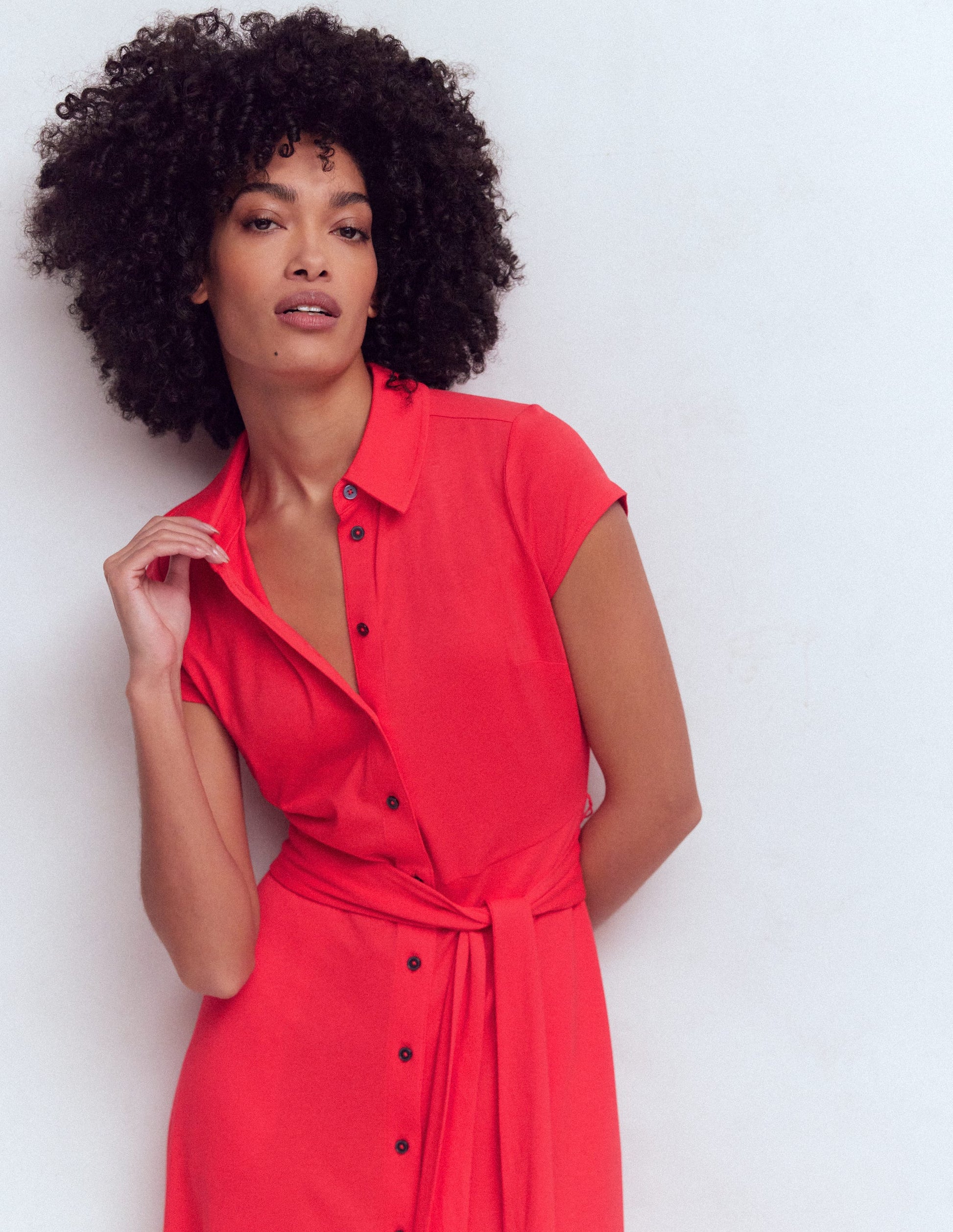 Marcia Jersey Dress-Poppy Red-4
