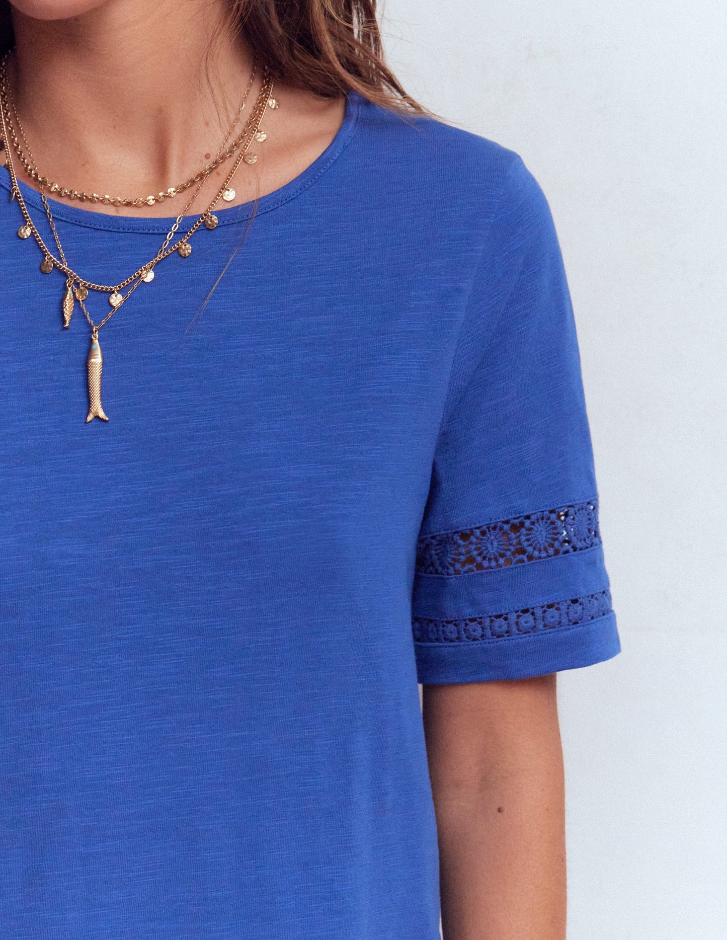 Hattie Jersey T-shirt Dress-Denim Blue