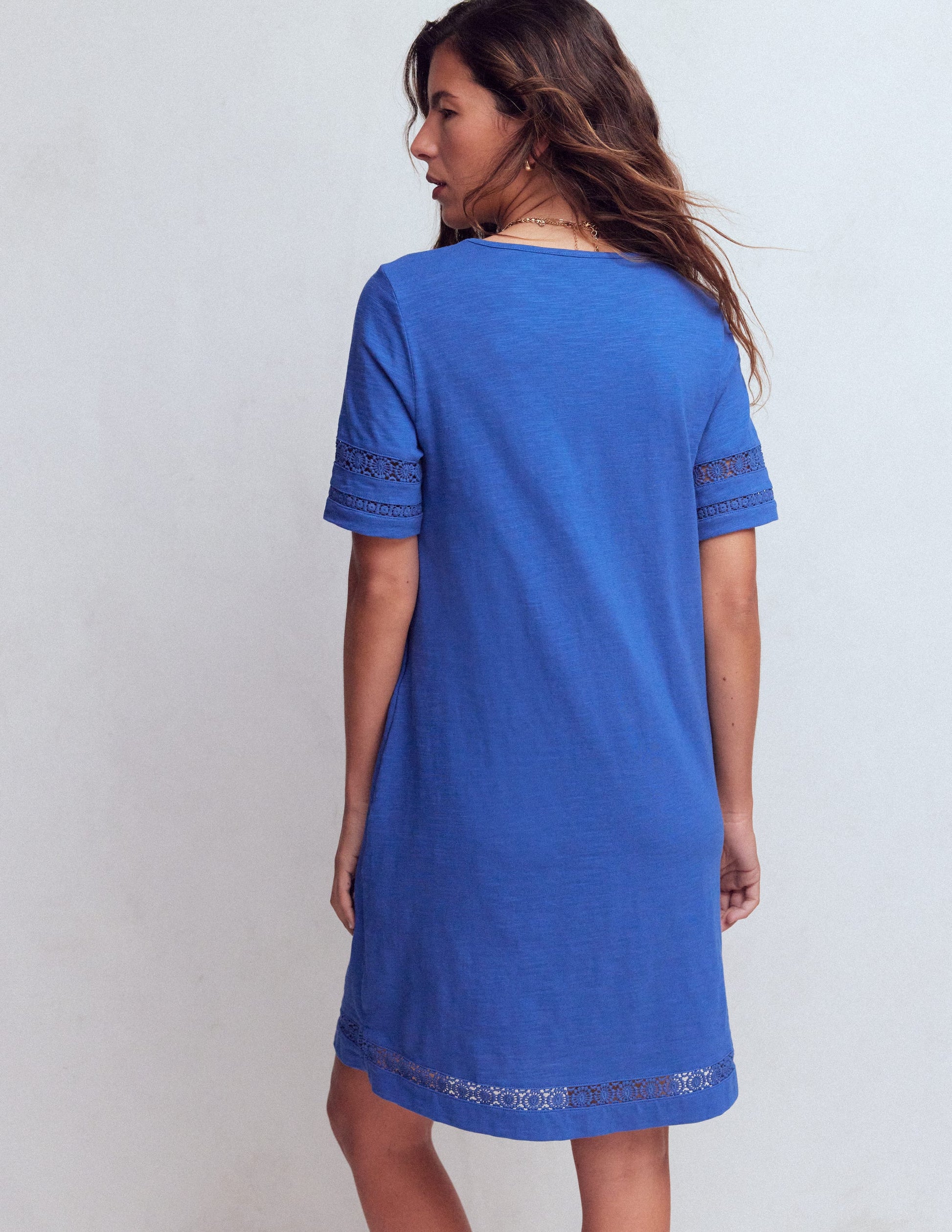 Boden Women's Hattie Jersey T-shirt Dress in Blue | Size 10 Boden Women's Hattie Jersey T-shirt Dress in Blue | Size 10