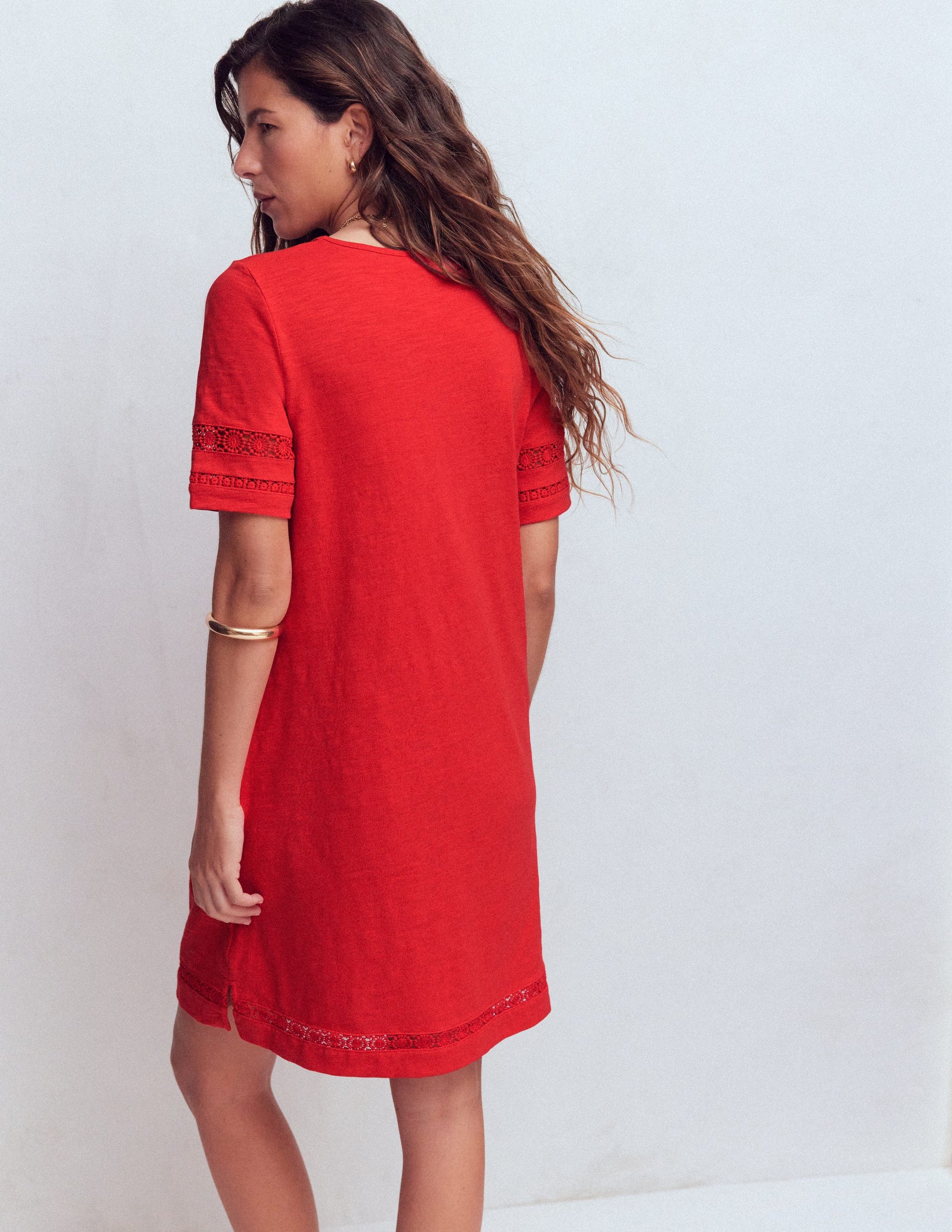 Boden Women's Hattie Jersey T-shirt Dress in Red | Size 4 Boden Women's Hattie Jersey T-shirt Dress in Red | Size 4