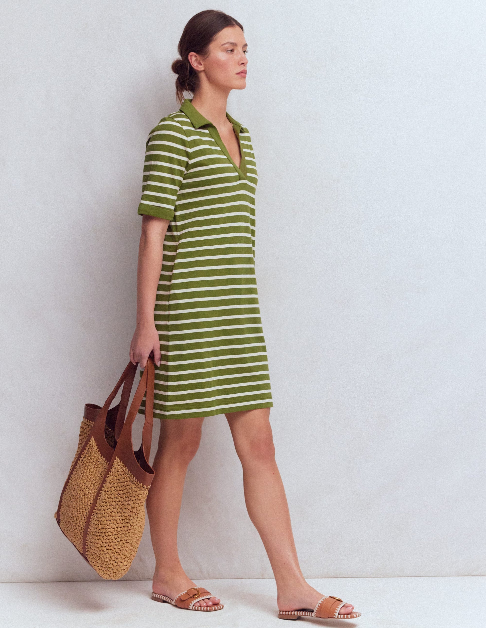 Boden Women's Tilda Jersey T-shirt Dress in Green