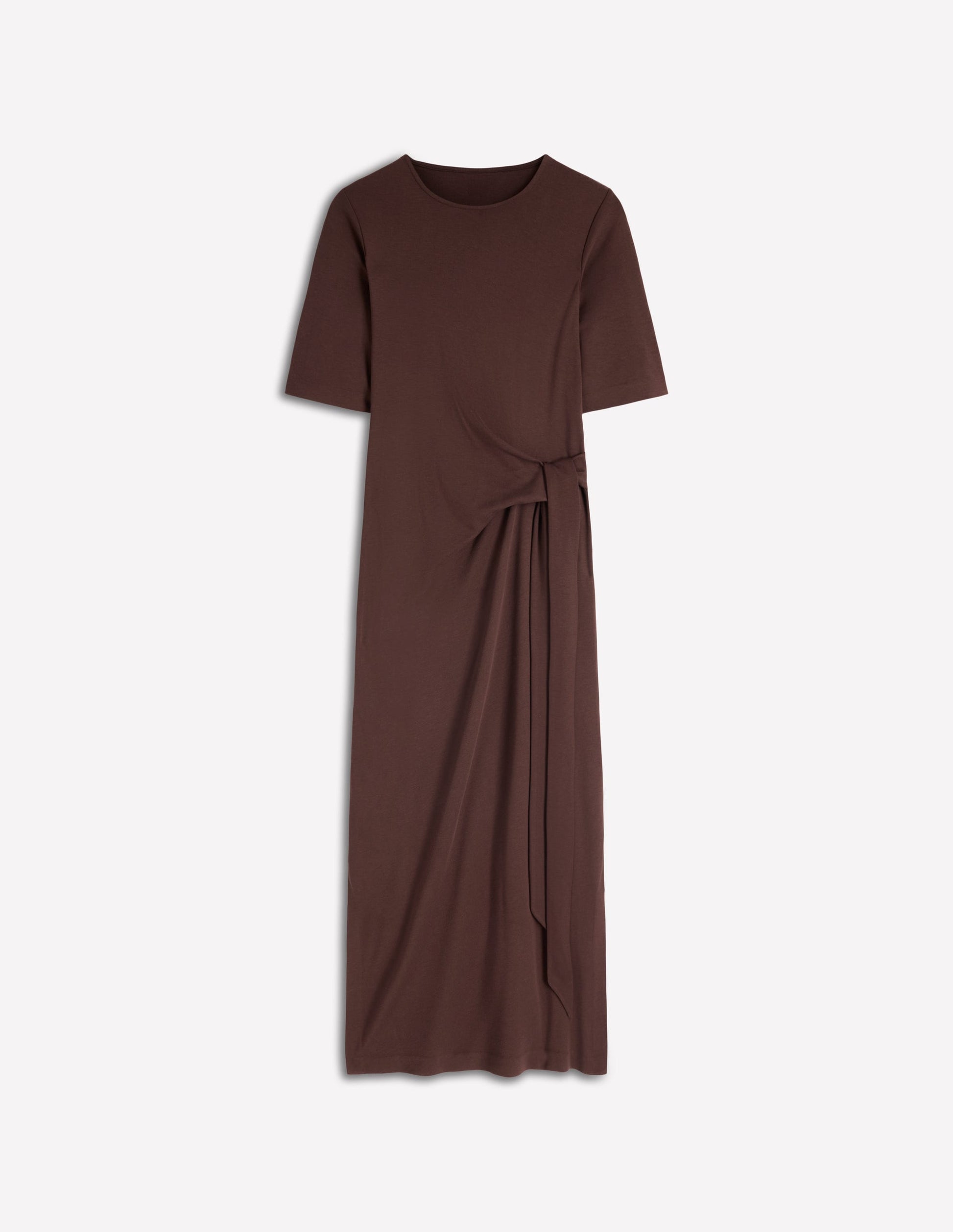Boden Women's Zinnia Tie Ponte Midi Dress in Brown | Size 8 Boden Women's Zinnia Tie Ponte Midi Dress in Brown | Size 8
