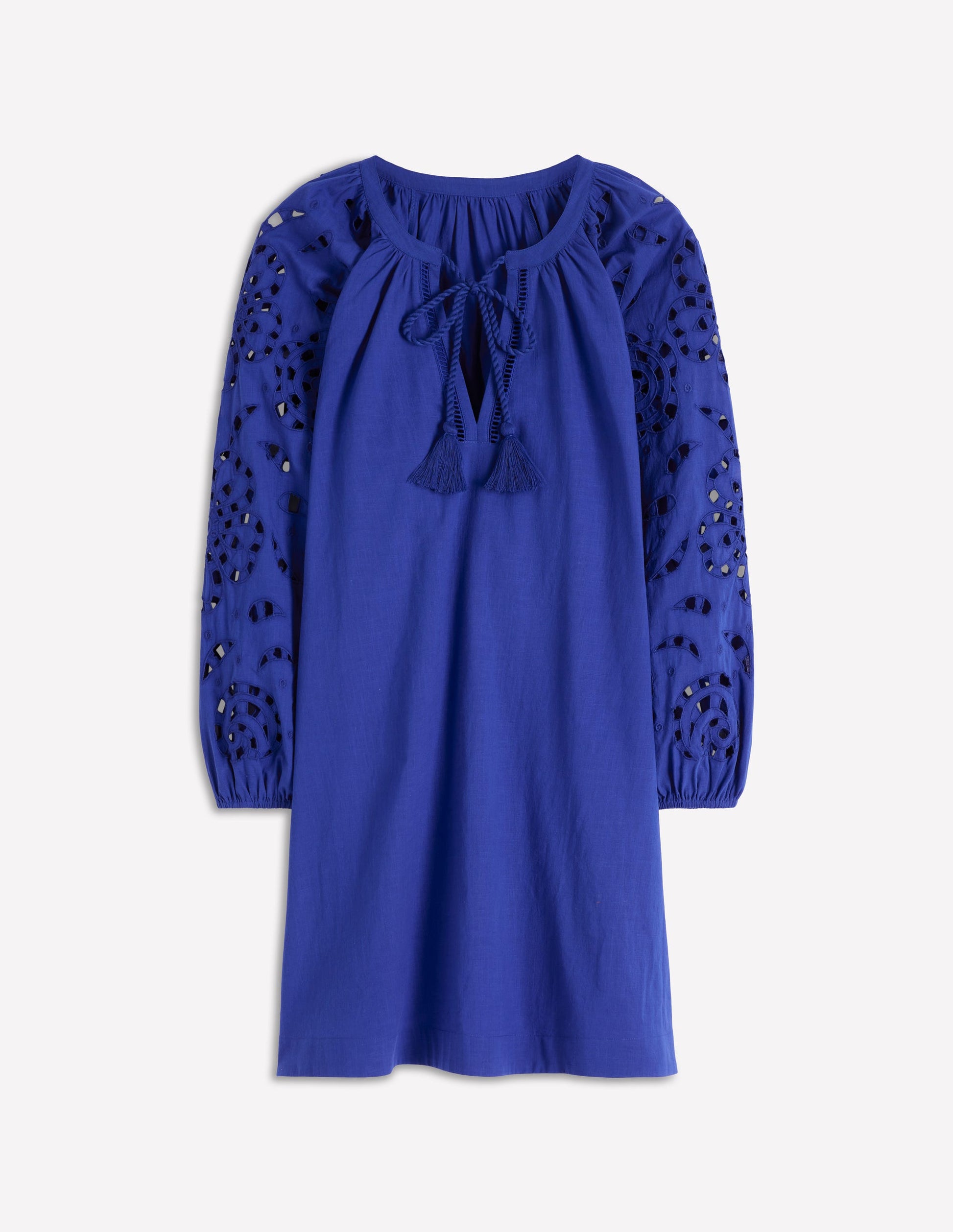 Embroidered Sleeve Kaftan-Blue Embroiderie-6