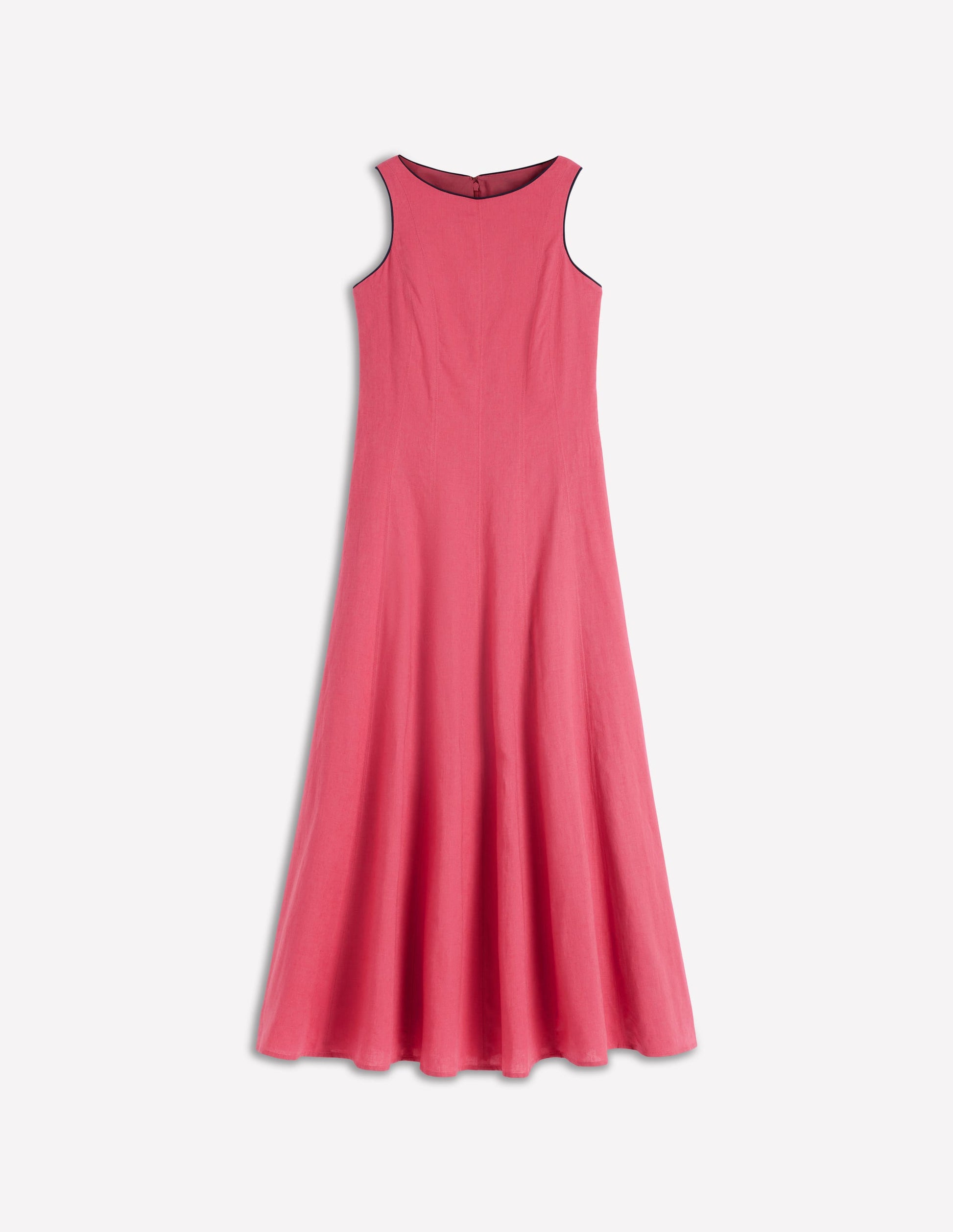 Boden Women's Annet Linen Blend Midi Dress in Pink | Size 16/18 Boden Women's Annet Linen Blend Midi Dress in Pink | Size 16/18