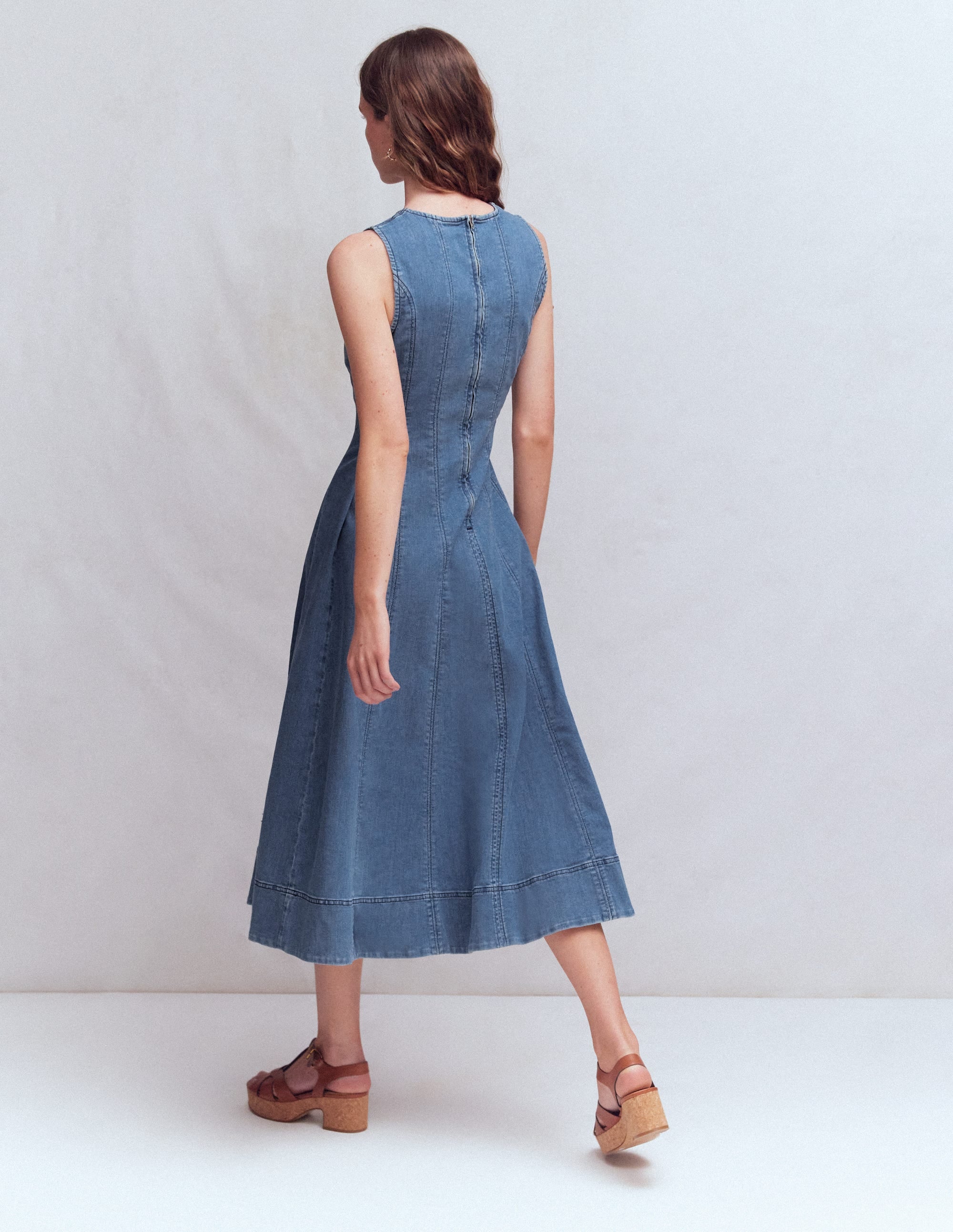Annet Denim Midi Dress - Mid Vintage | Boden USA