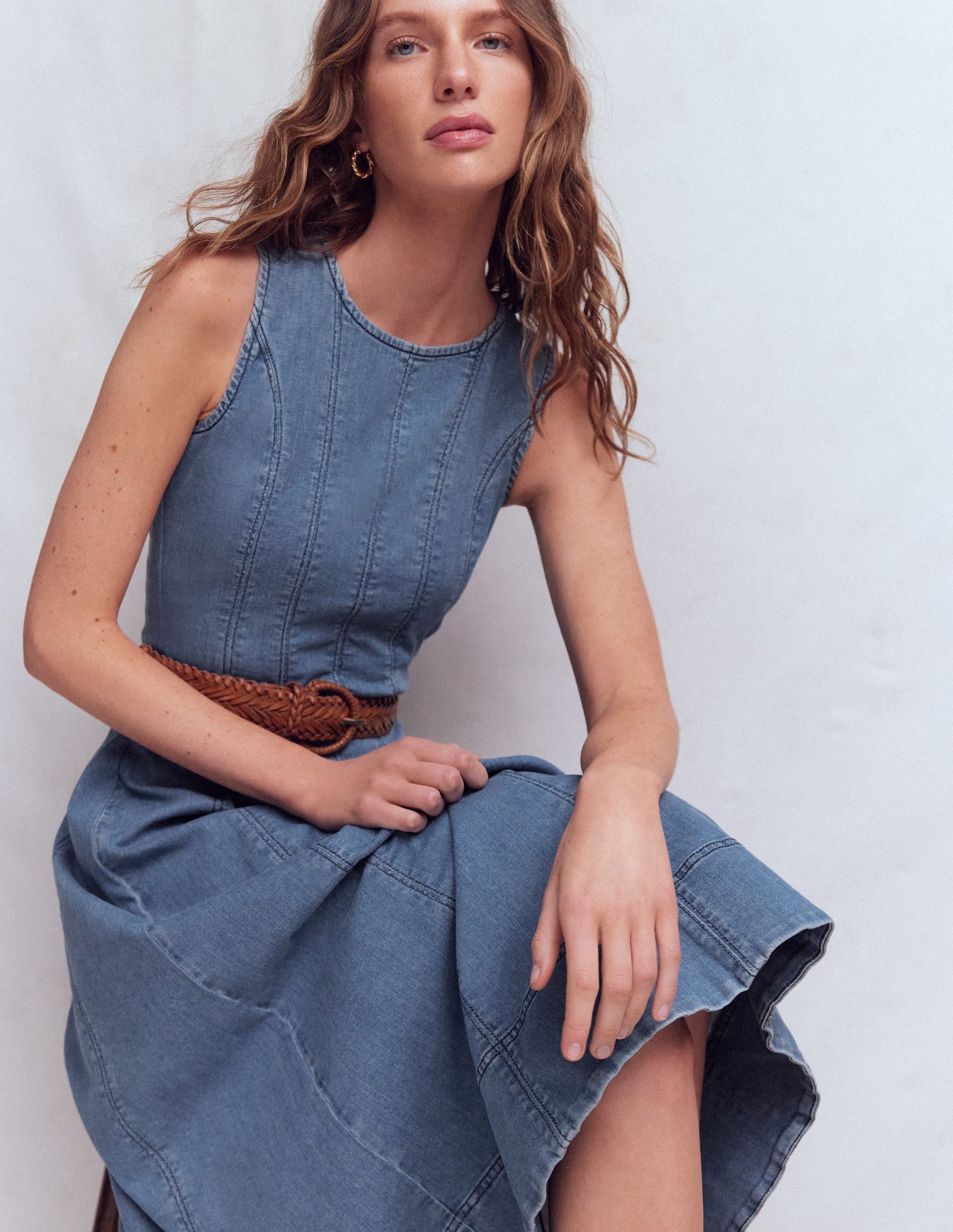 Annet Denim Midi Dress-Mid Vintage | Boden USA