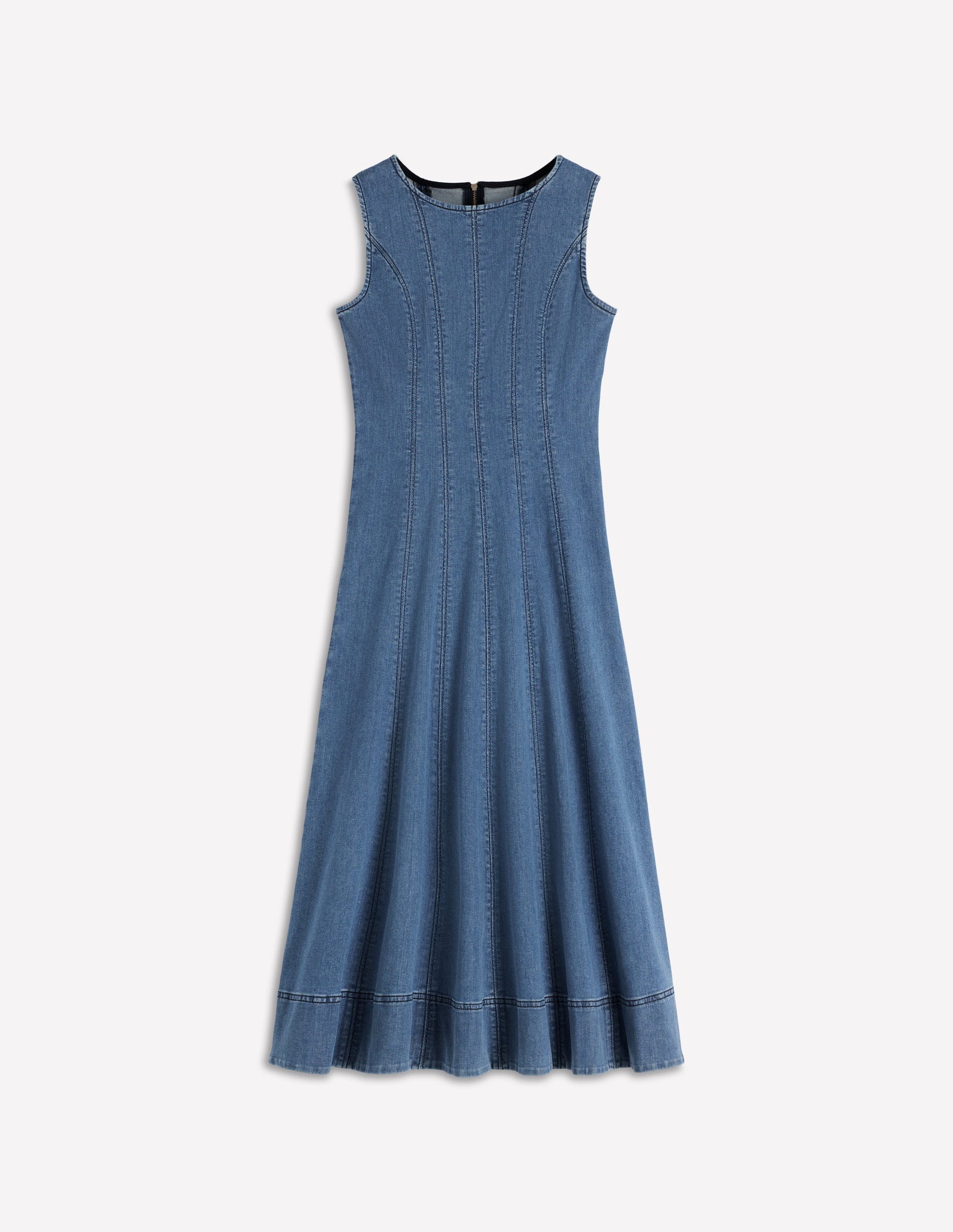 white christmas dresses Annet Denim Midi Dress-Mid Vintage