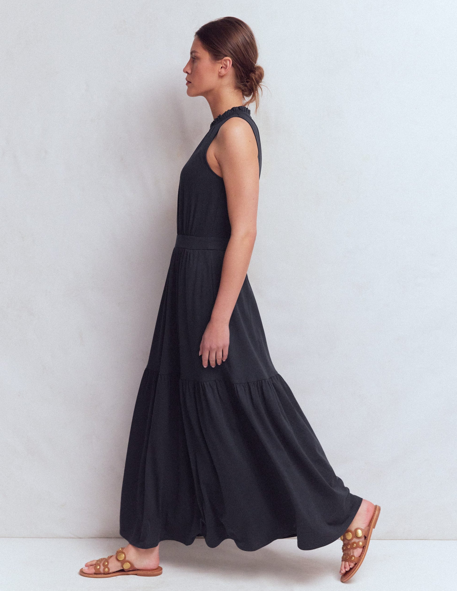 Camalie Jersey Maxi Dress-Navy-2