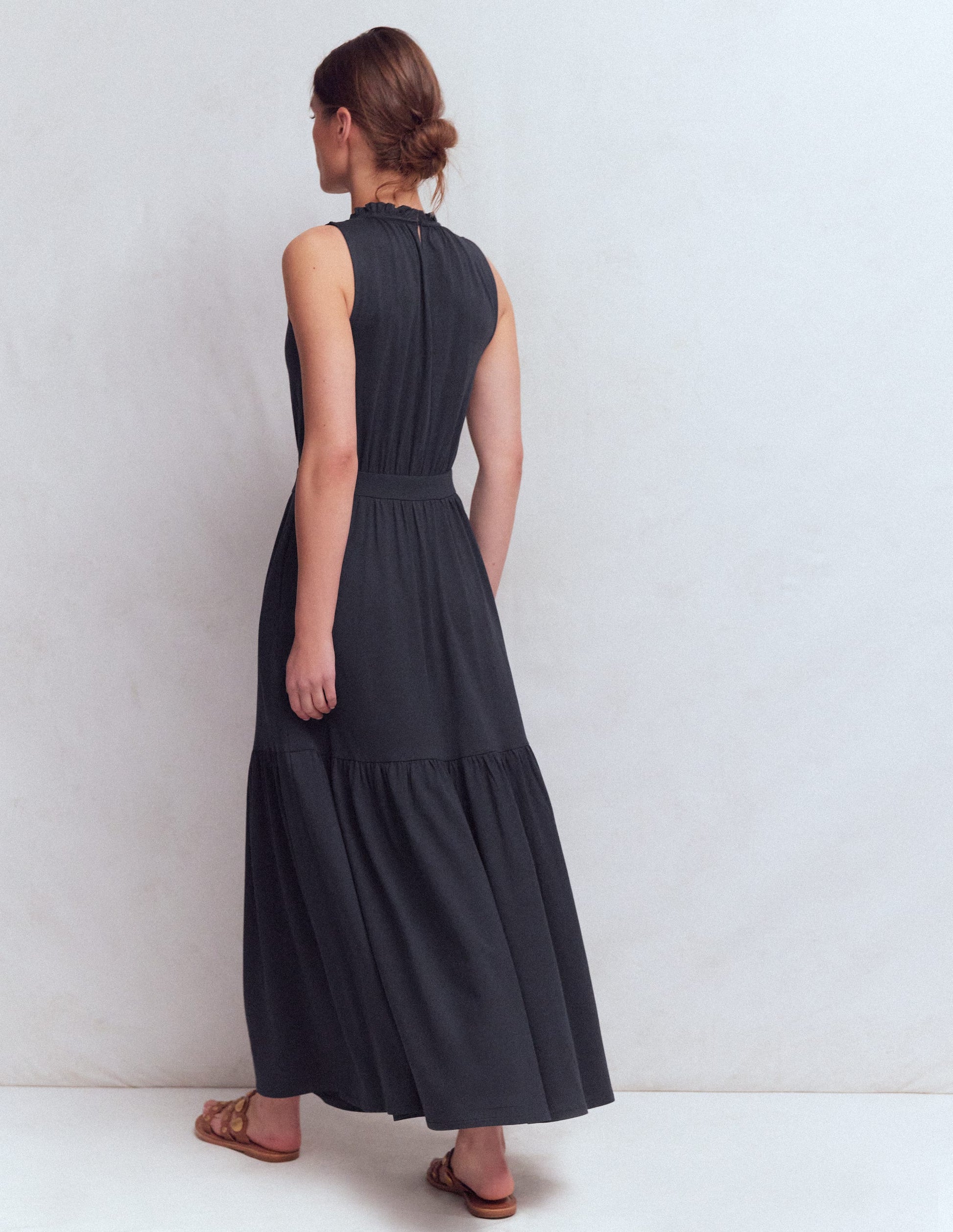 Camalie Jersey Maxi Dress-Navy-4
