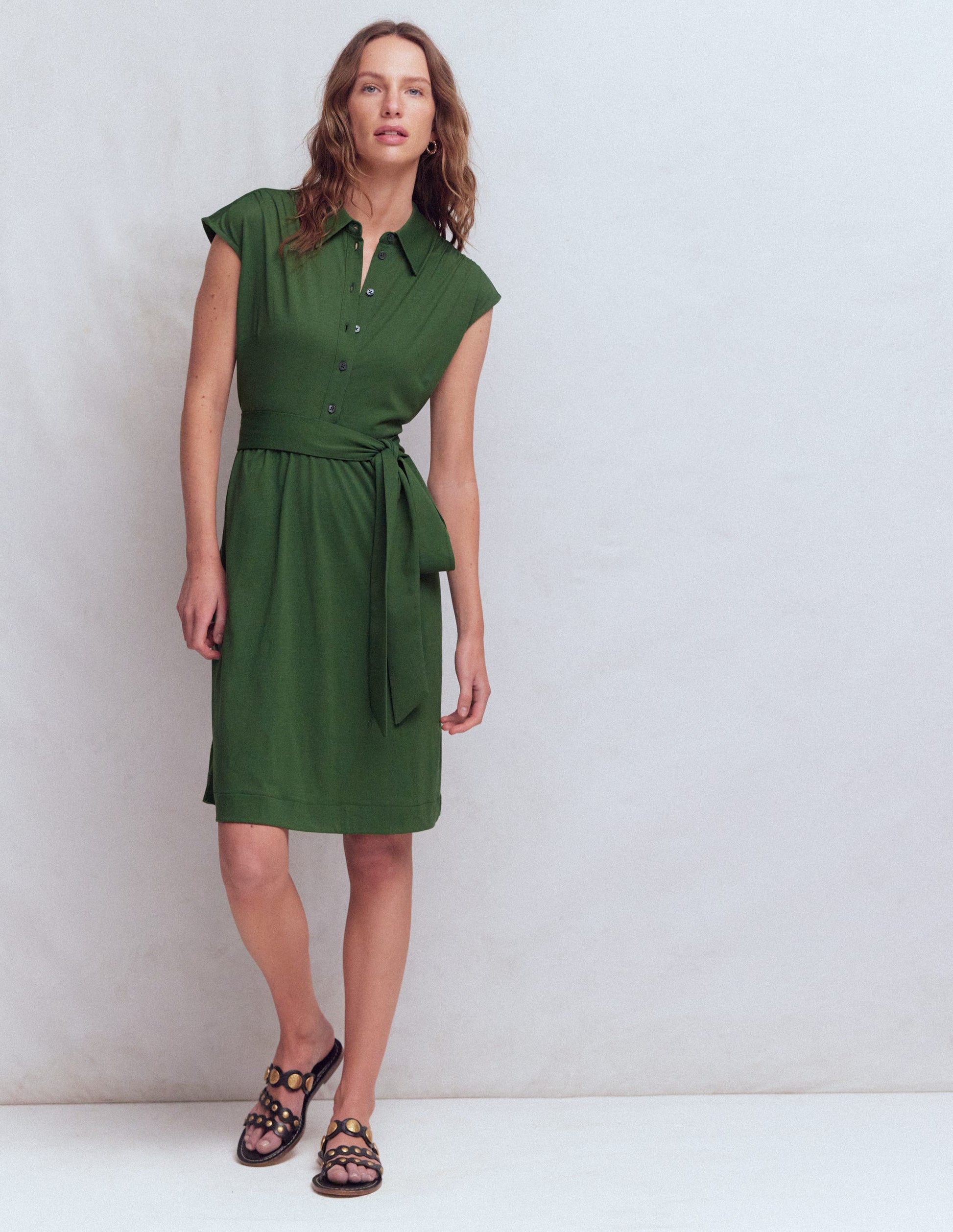 Boden Women's Honor Short Jersey Shirt Dress | Size 4 Boden Women's Honor Short Jersey Shirt Dress | Size 4